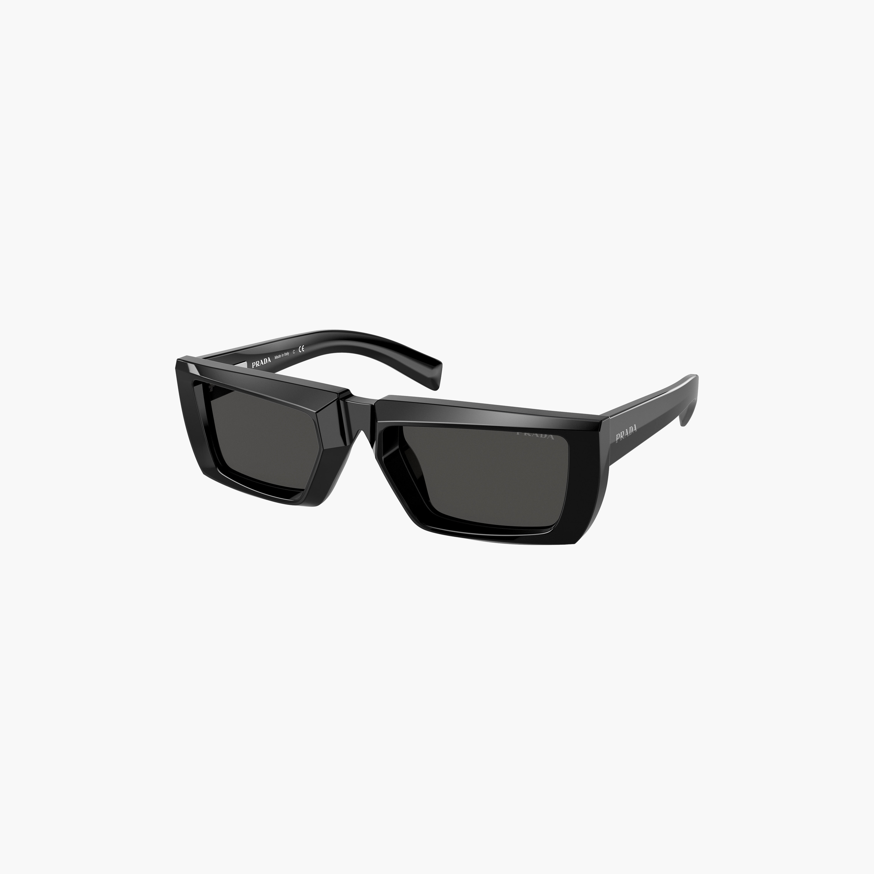 نظارات شمسية برادا رمادية مستطيلة للجنسين | 24YS-men-sunglasses-image-1
