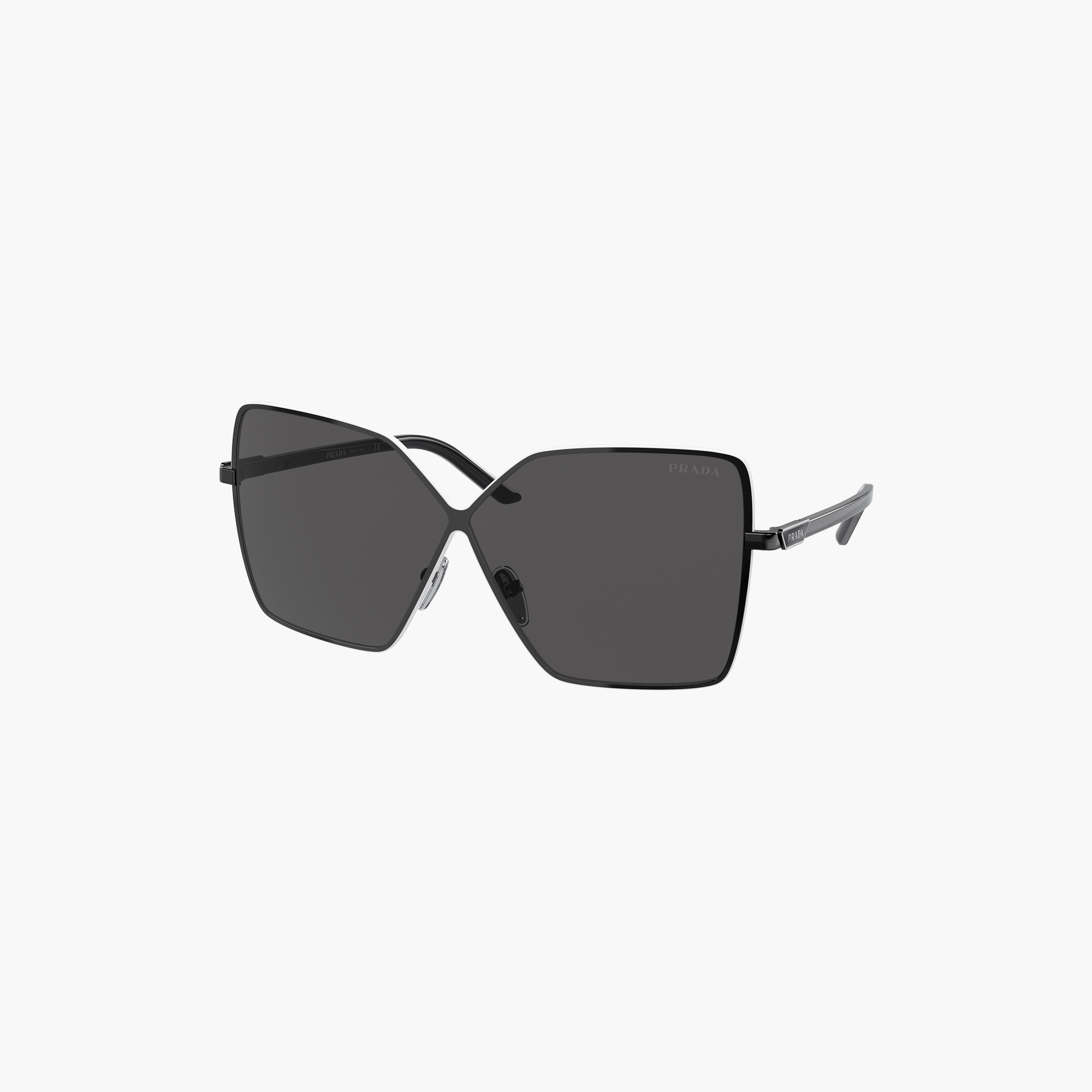 نظارات شمسية رمادية مربعة مستقطبة من برادا للنساء | 50YS-women-sunglasses-image-1