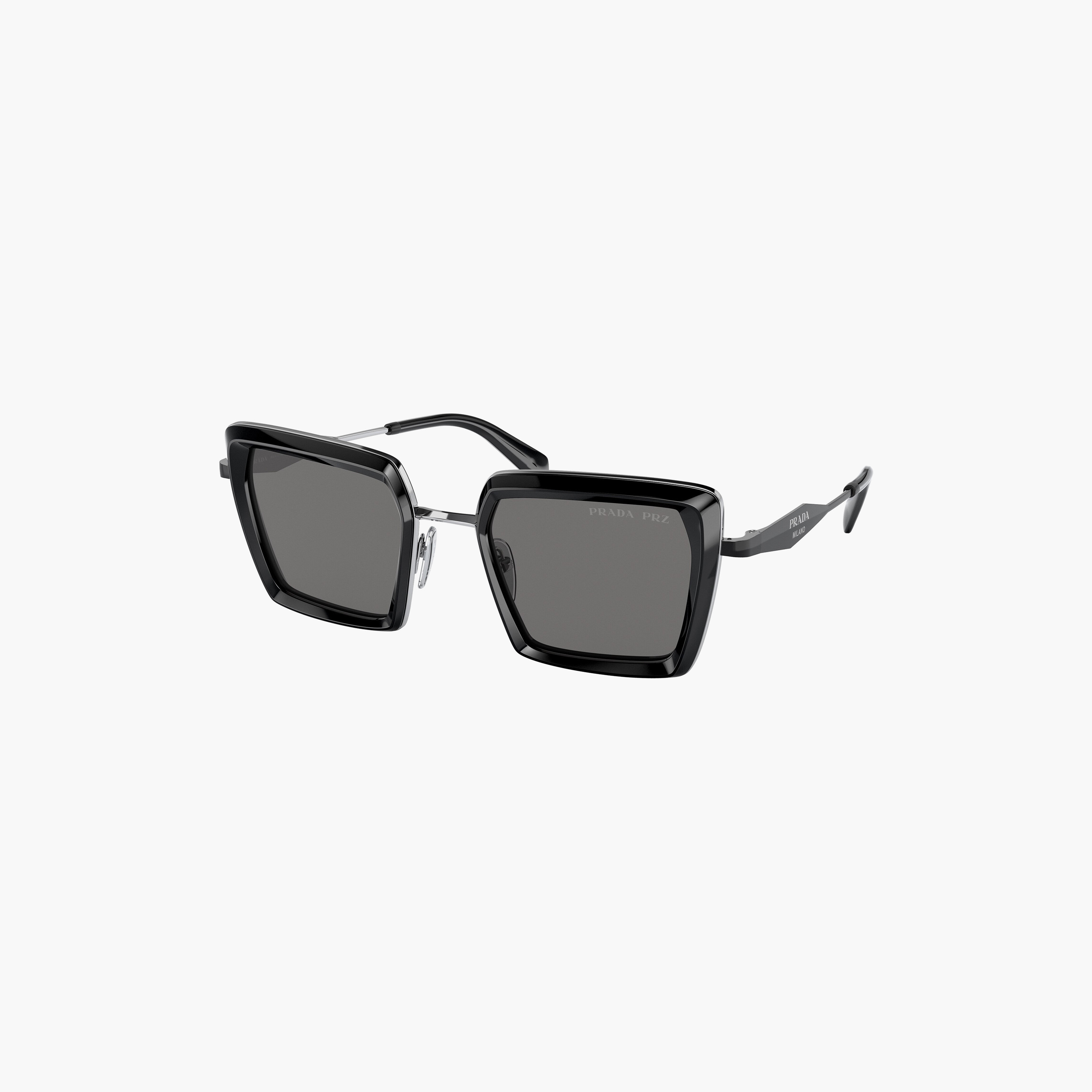 نظارات شمسية مربعة رمادية من برادا للنساء | 55ZS-women-sunglasses-image-1