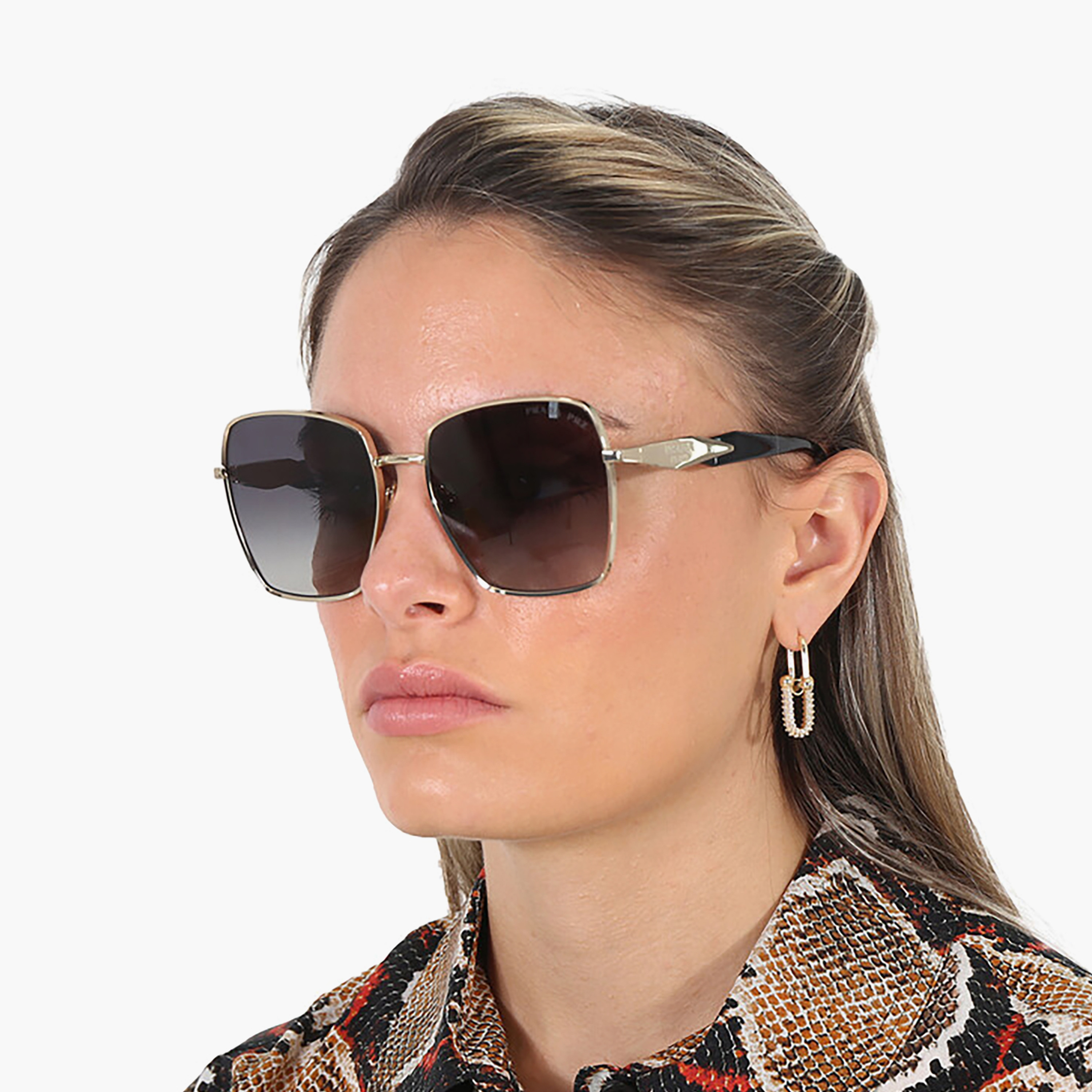 نظارات شمسية رمادية مربعة مستقطبة من برادا للنساء | 64ZS-women-sunglasses-image-5