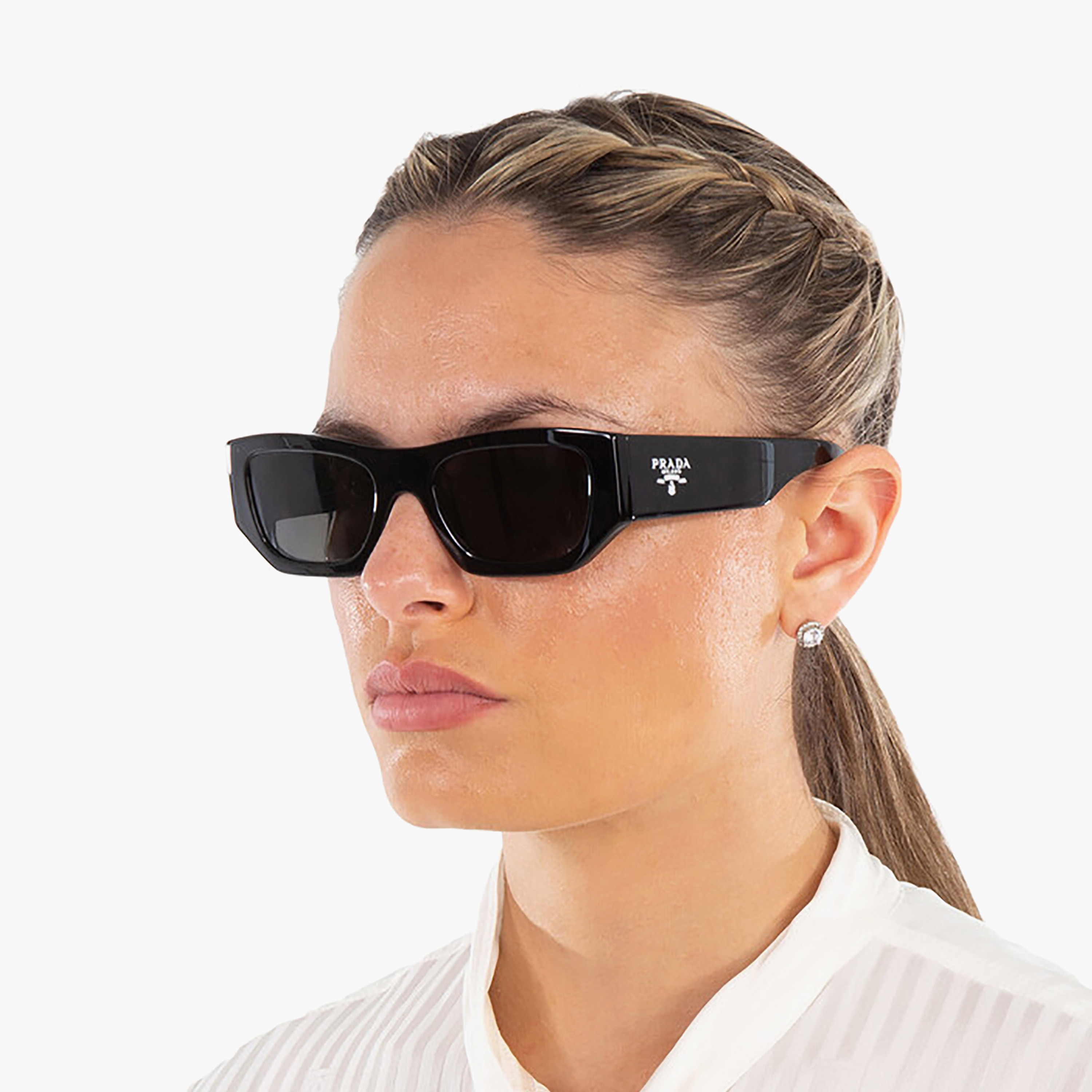 Prada Unisex Rectangle Grey Sunglasses | A01S-men-sunglasses-image-5