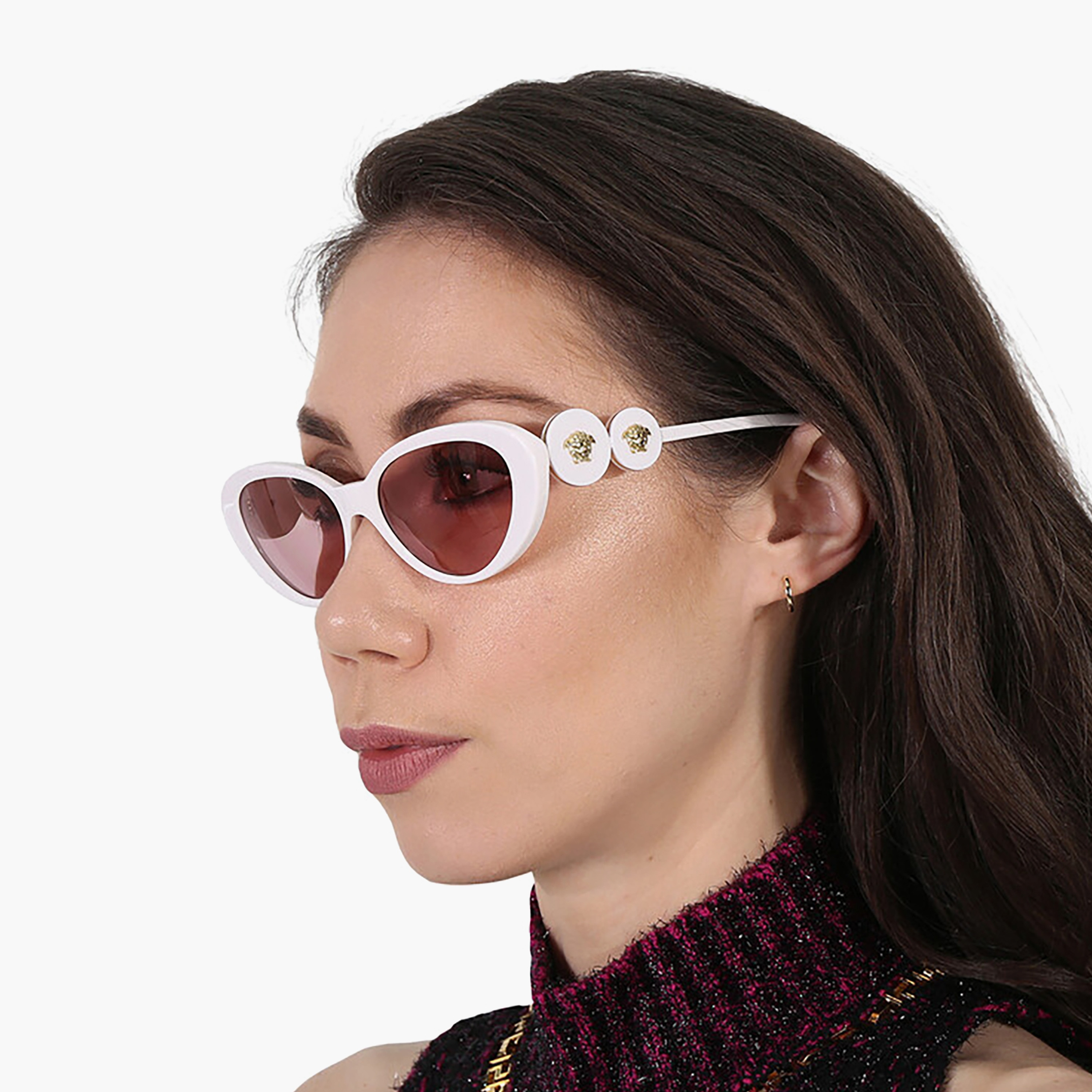 نظارات شمسية نسائية من فرزاتشي بتصميم عين القطة باللون البنفسجي | 4433U-women-sunglasses-image-4