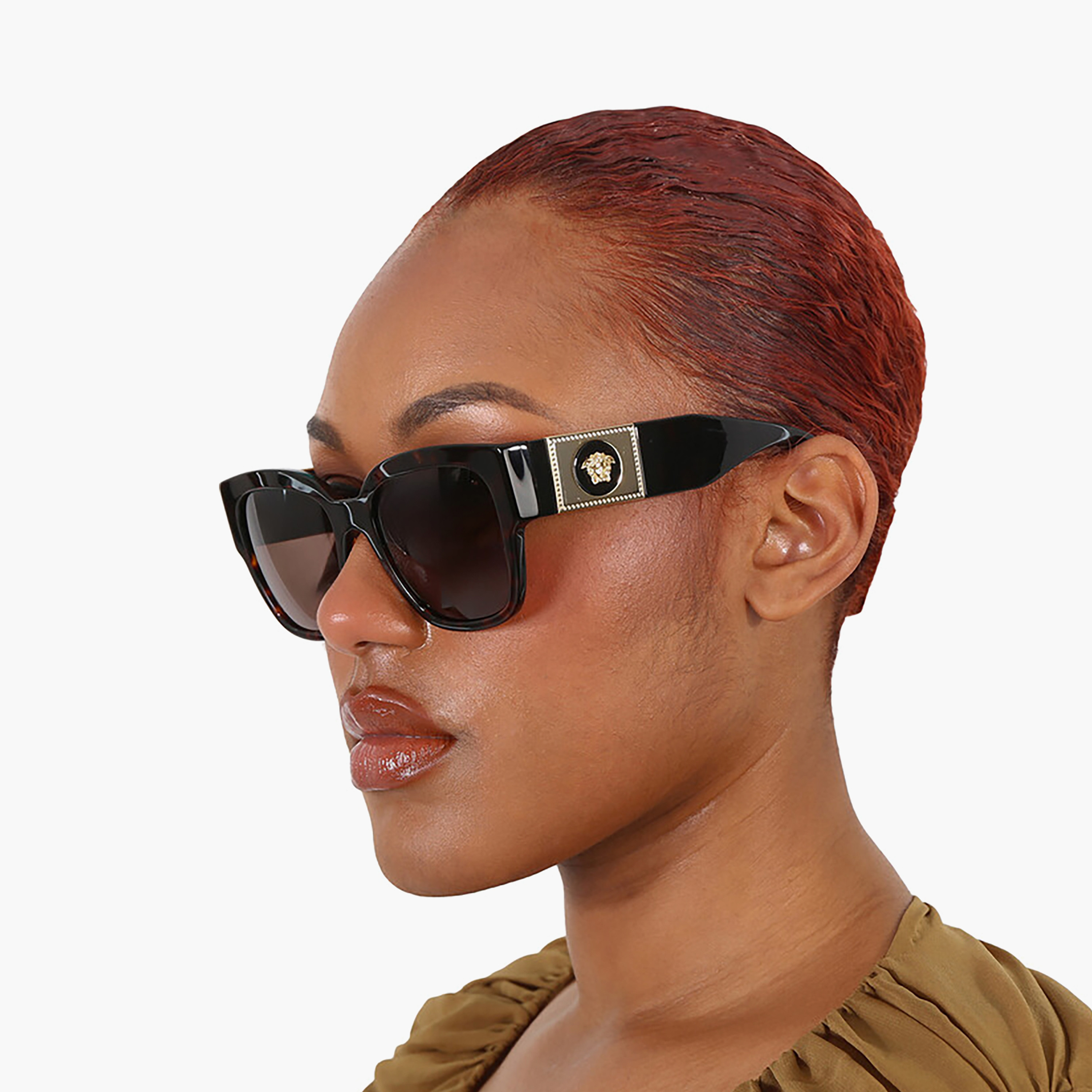 نظارات شمسية مربعة بنية اللون من فرزاتشي للنساء | 4437U-women-sunglasses-image-4