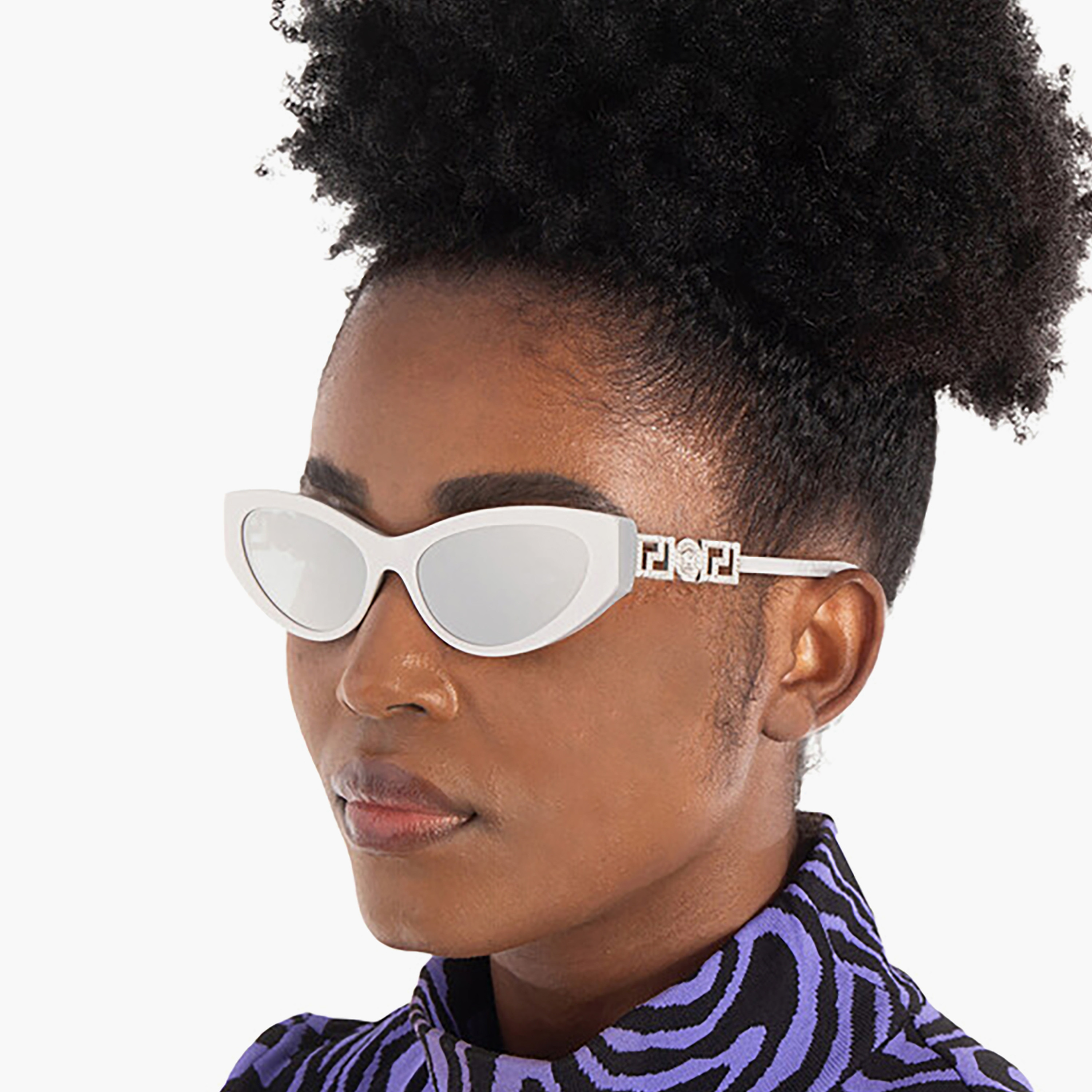نظارات شمسية نسائية من فرزاتشي بتصميم عين القطة باللون الأبيض | 4470B-women-sunglasses-image-5