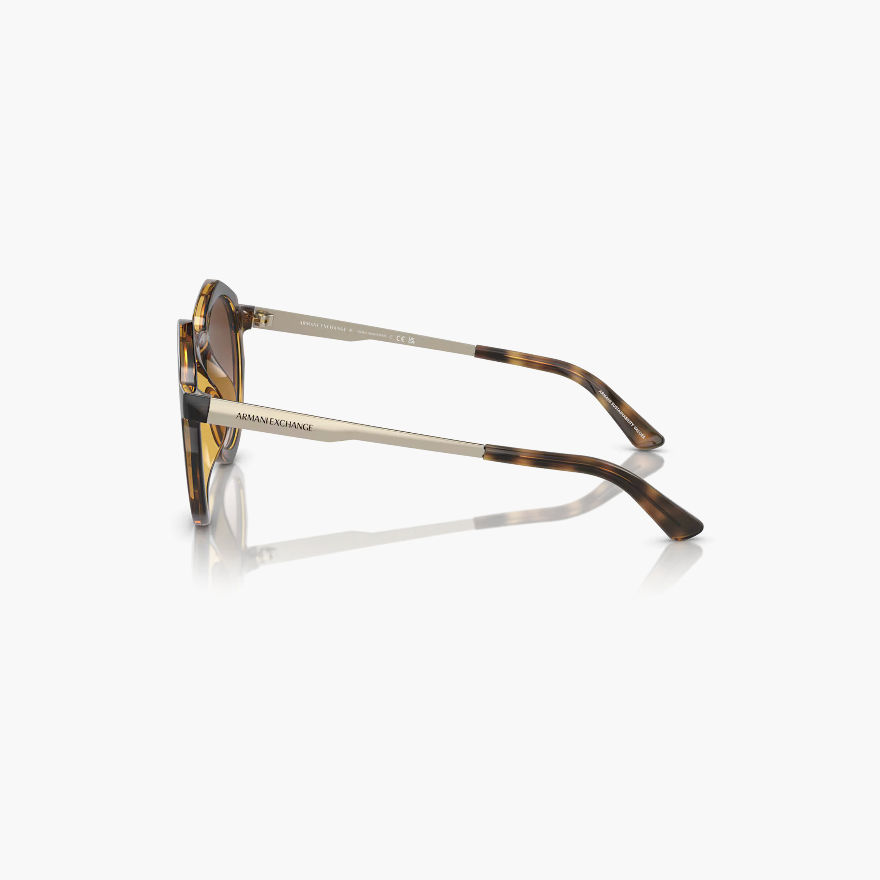 نظارات شمسية رجالية من أرماني إكستشينج بتصميم طيار بني | 4132SU-men-sunglasses-image-2