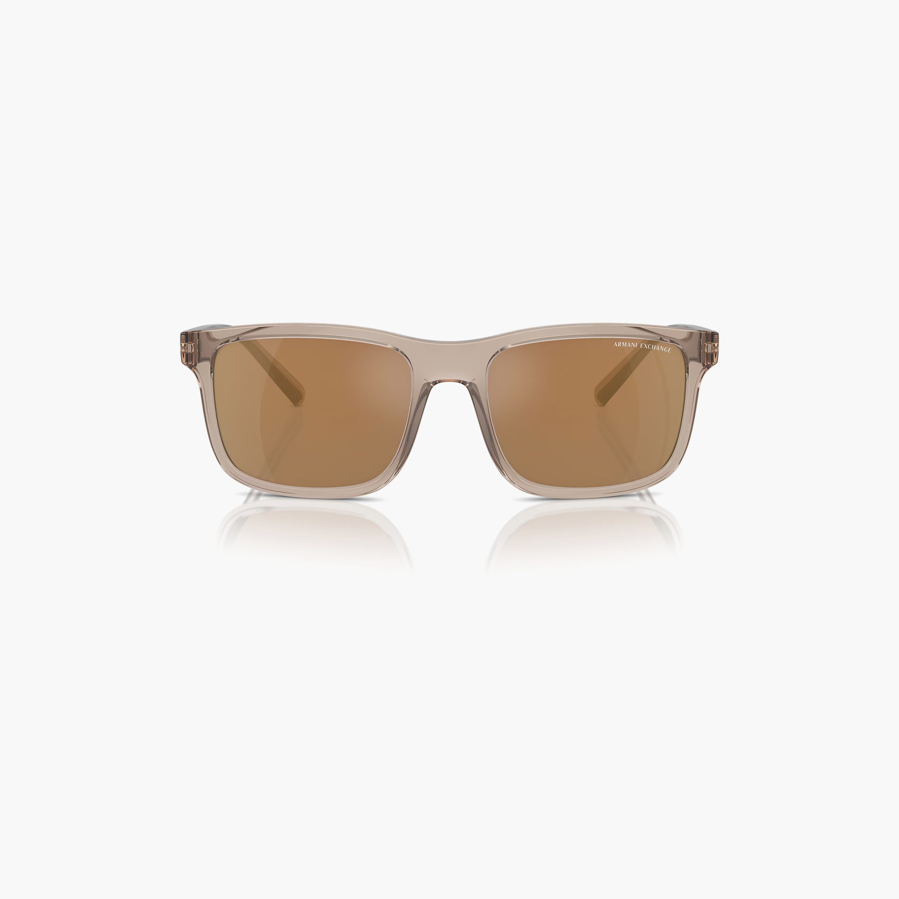 نظارات شمسية رجالية مستطيلة بنية اللون من أرماني إكستشينج | 4145S-men-sunglasses-image-3