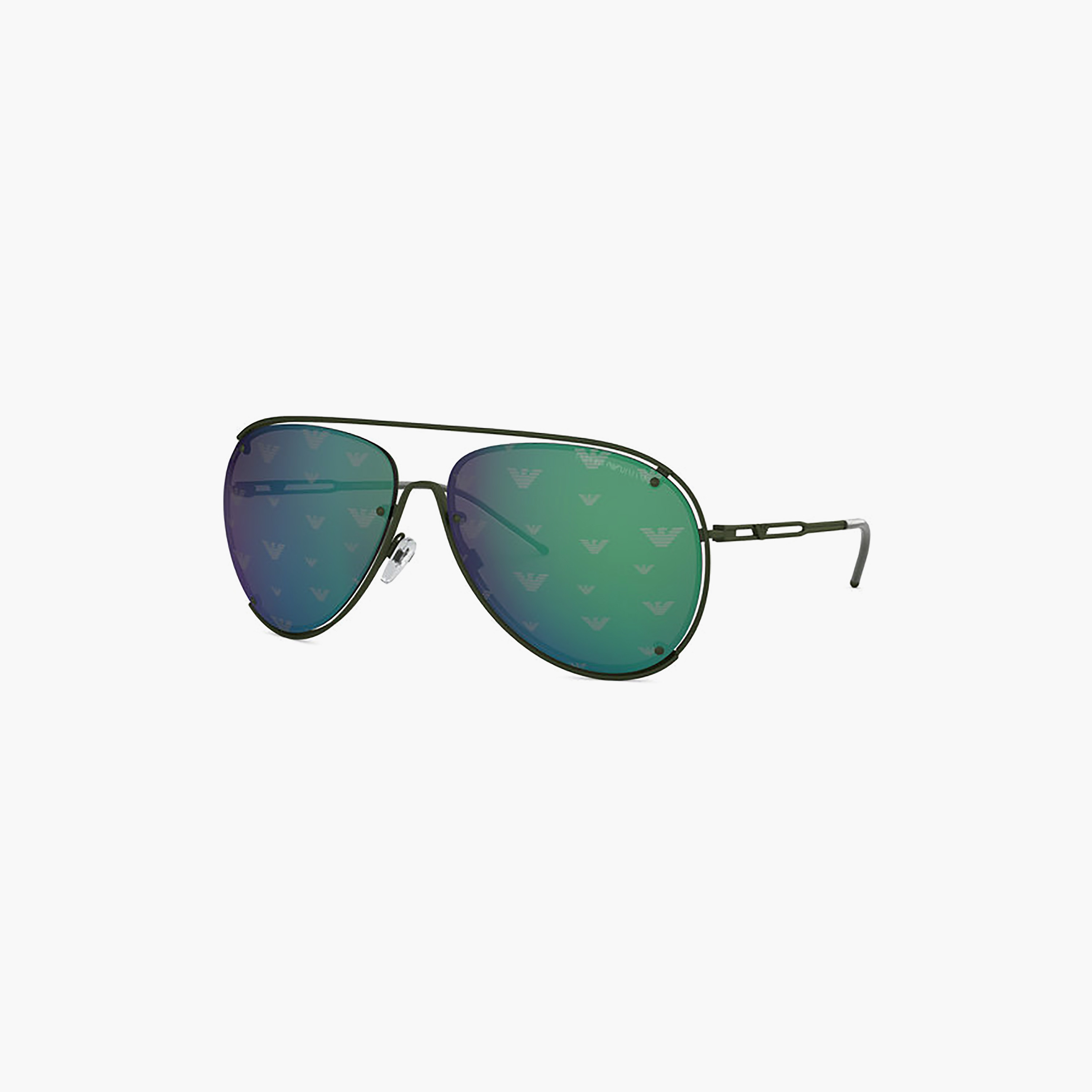 نظارات شمسية رجالية من إمبوريو أرماني بتصميم طيار أخضر | 2073-men-sunglasses-image-1