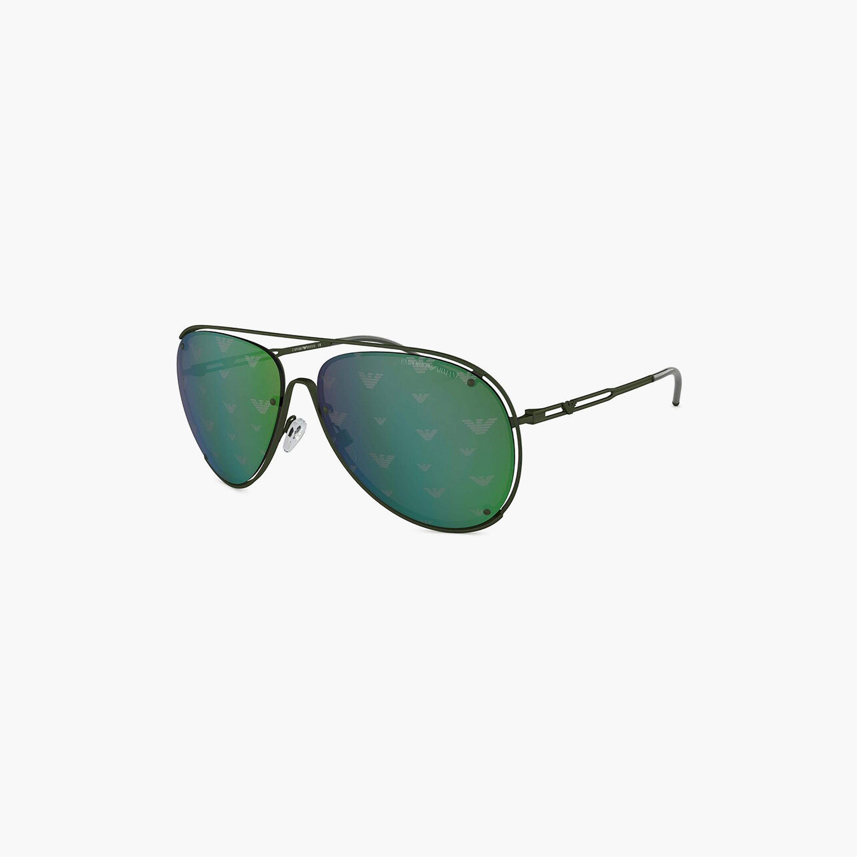 نظارات شمسية رجالية من إمبوريو أرماني بتصميم طيار أخضر | 2073-men-sunglasses-image-2