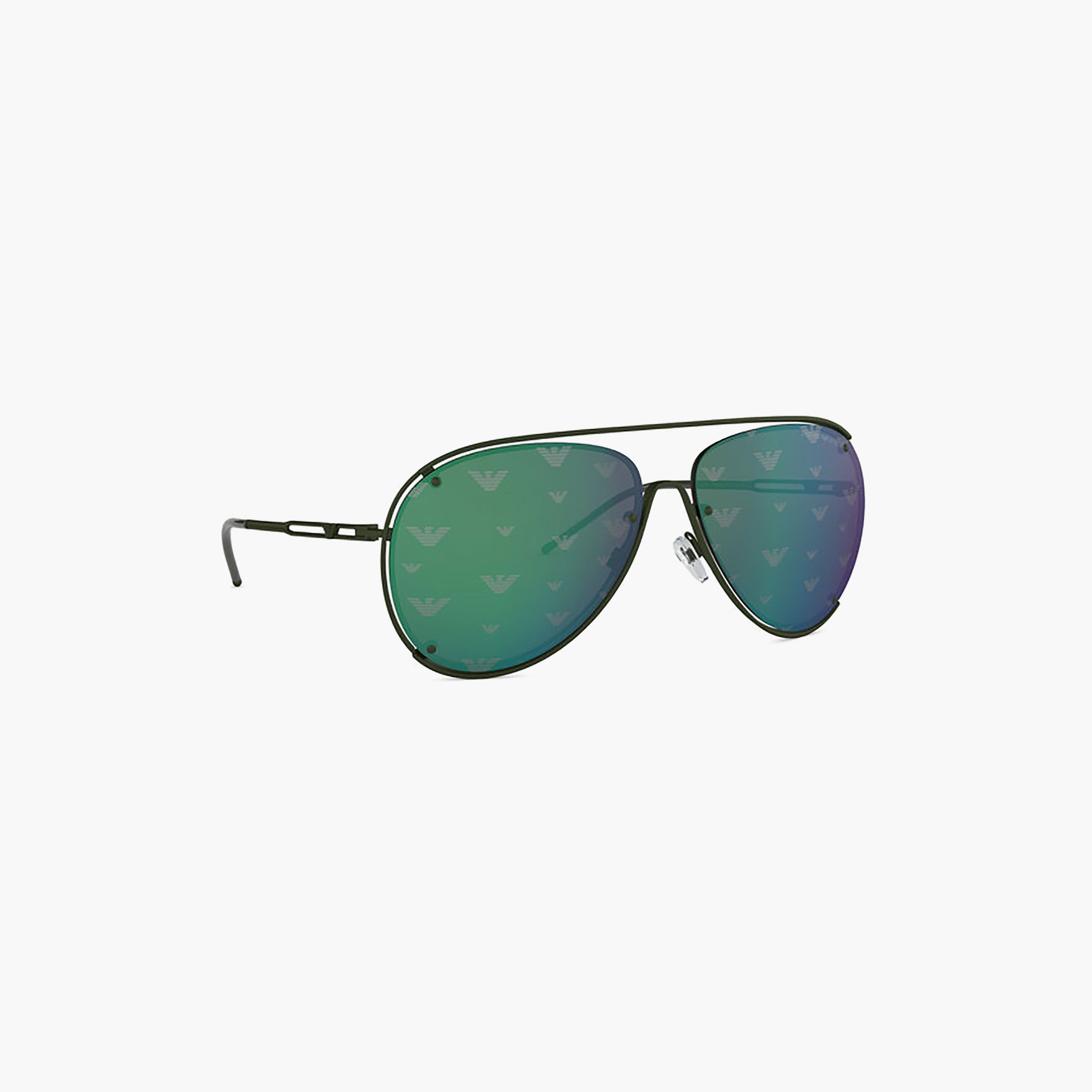 نظارات شمسية رجالية من إمبوريو أرماني بتصميم طيار أخضر | 2073-men-sunglasses-image-4