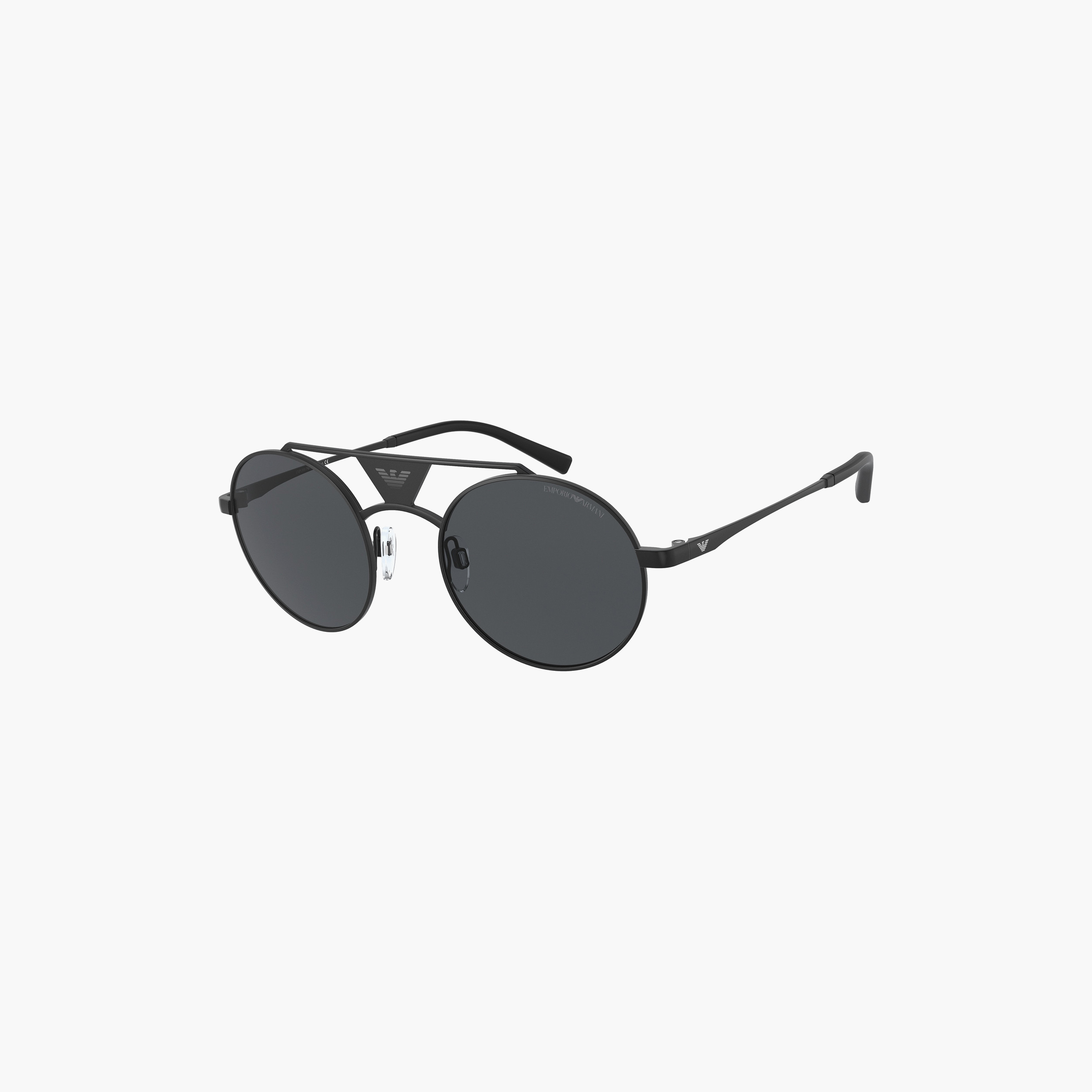 نظارات شمسية رمادية دائرية للرجال من إمبوريو أرماني | 2120-men-sunglasses-image-1