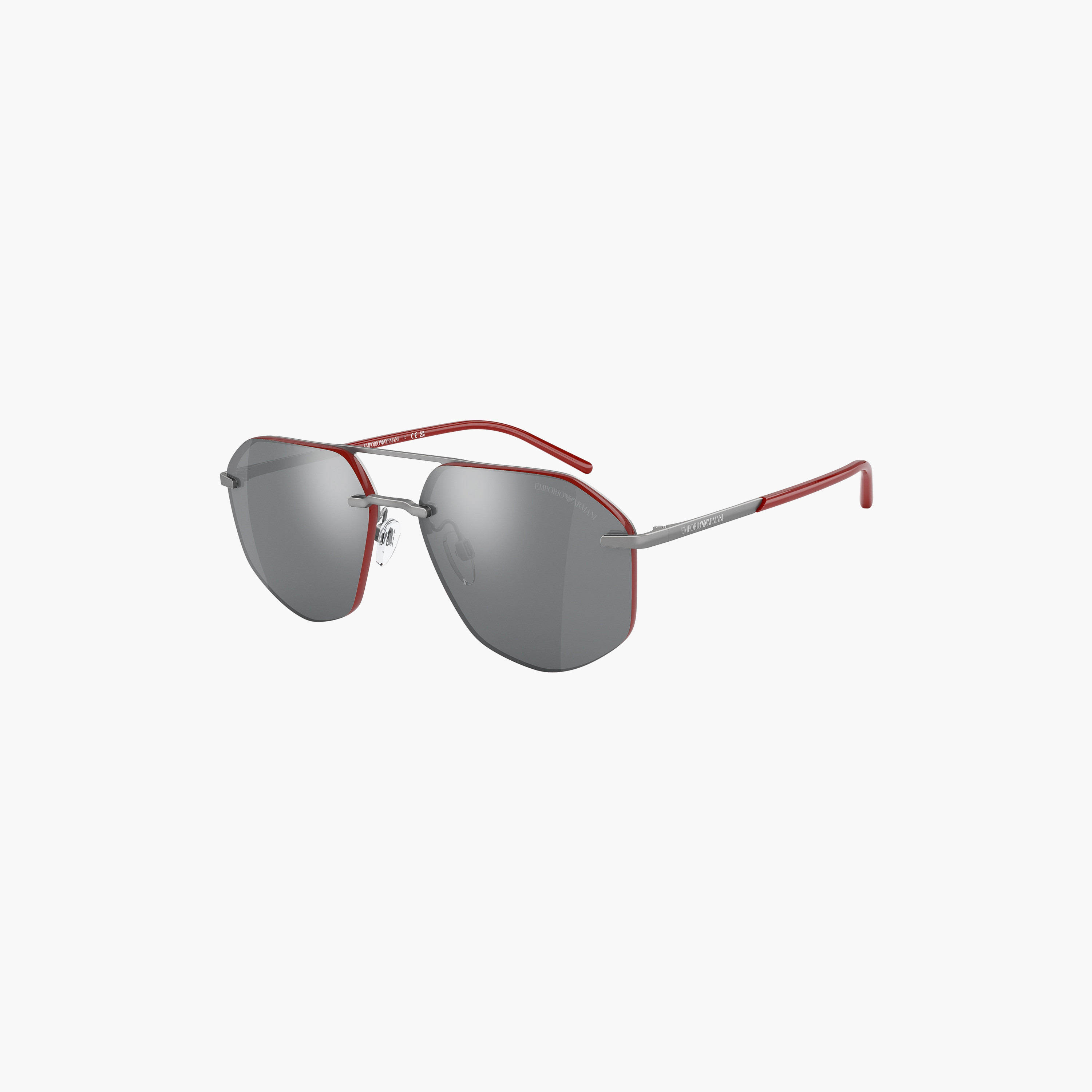 نظارات شمسية رمادية من إمبوريو أرماني للرجال بتصميم طيار | 2132-men-sunglasses-image-1