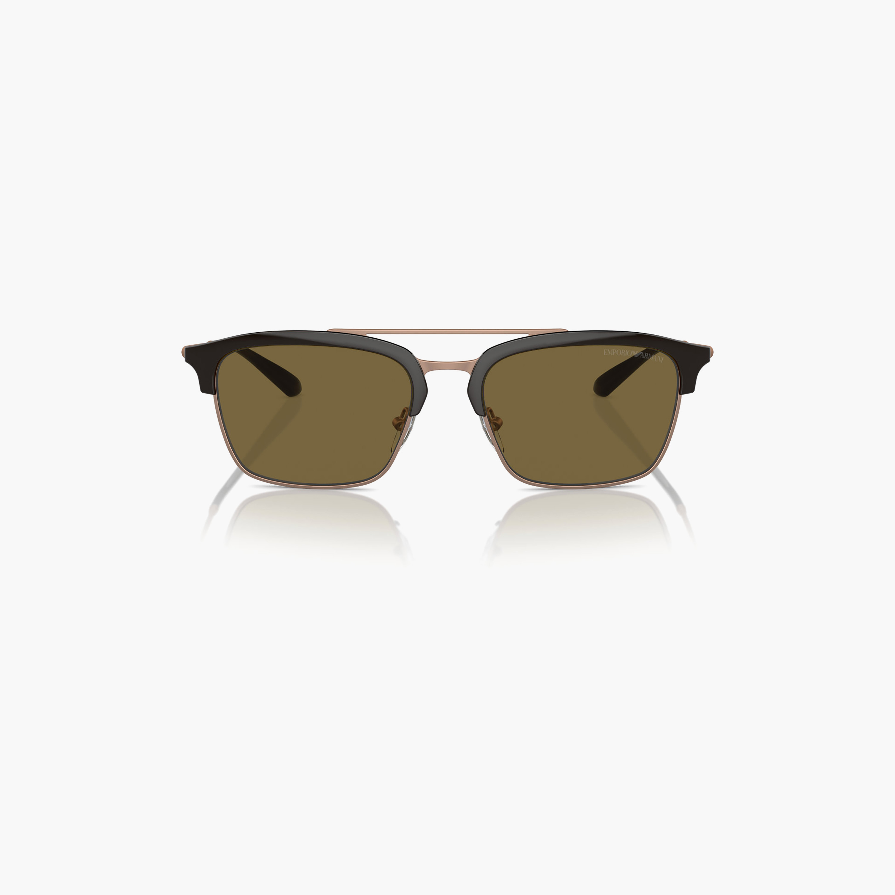 Emporio Armani Men Clubmaster Brown Sunglasses | 4228-men-sunglasses-image-4