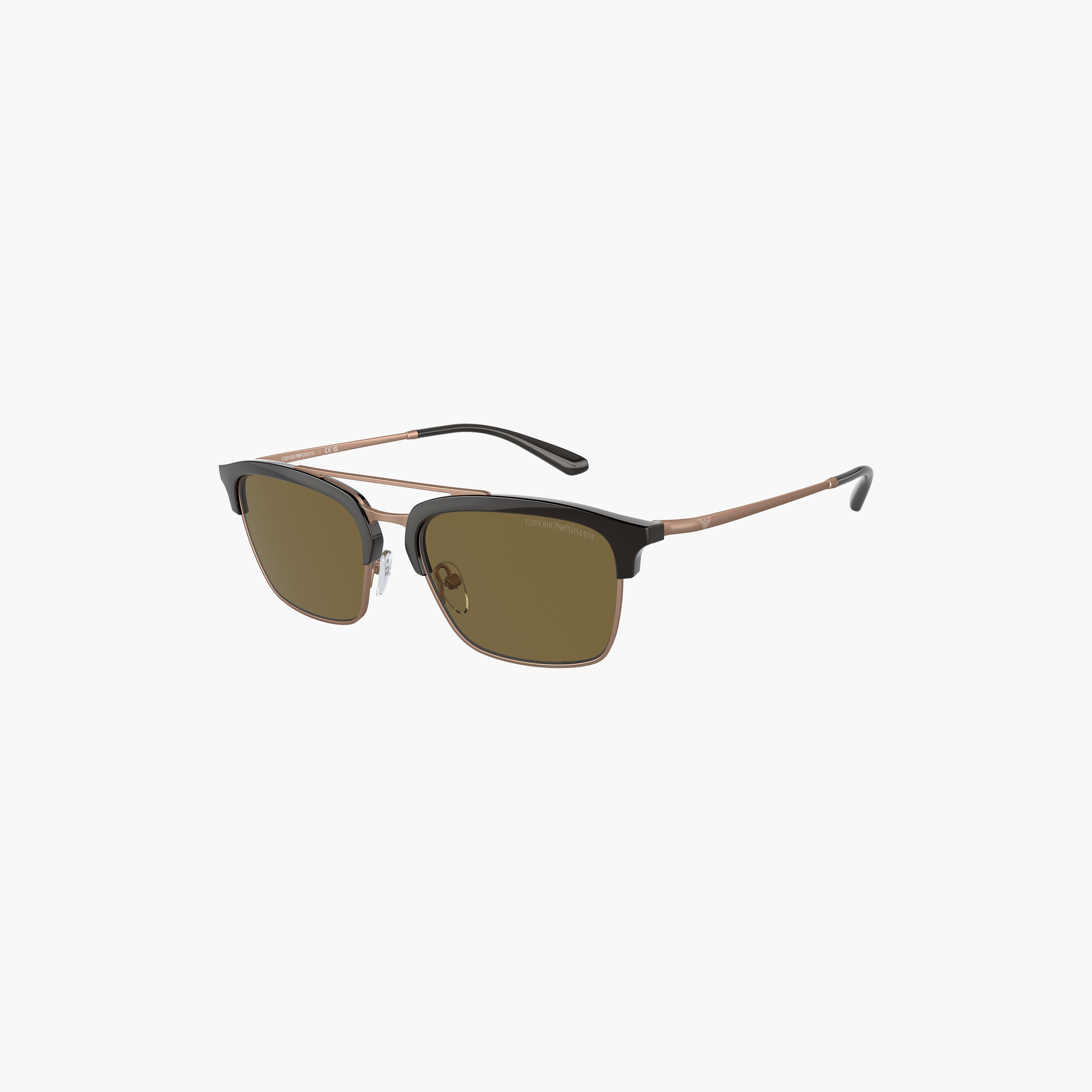 Emporio Armani Men Clubmaster Brown Sunglasses | 4228-men-sunglasses-image-5