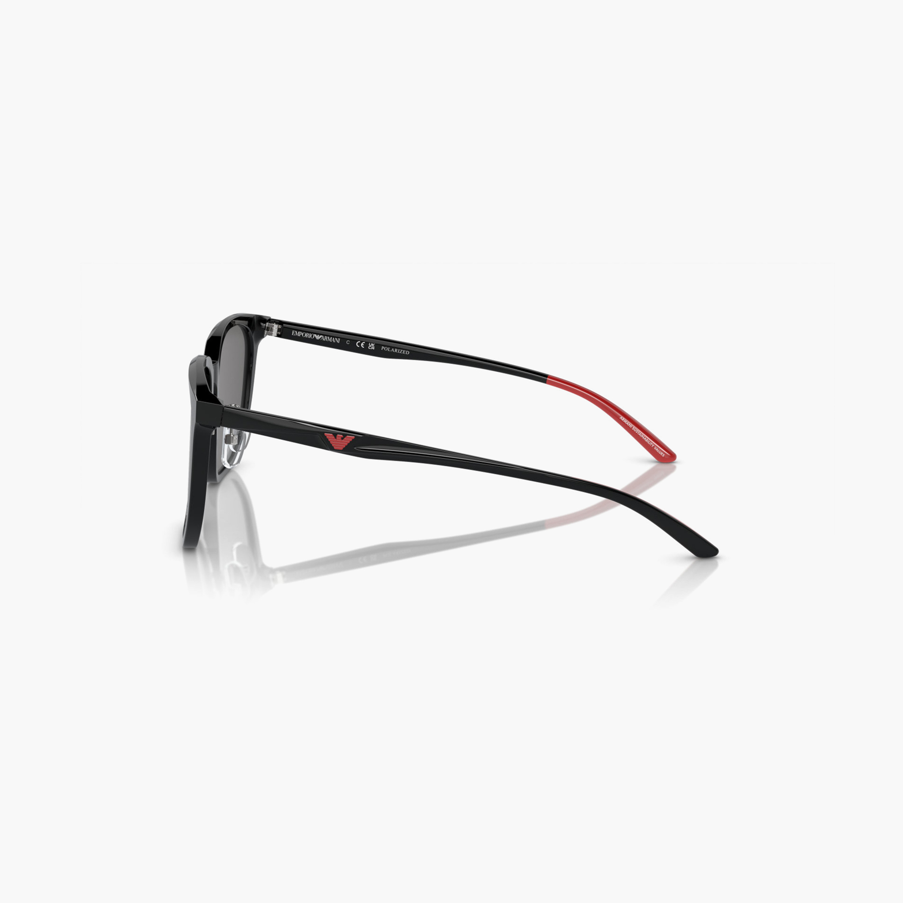 نظارات شمسية مربعة رمادية مستقطبة للرجال من إمبوريو أرماني | 4215D-men-sunglasses-image-2