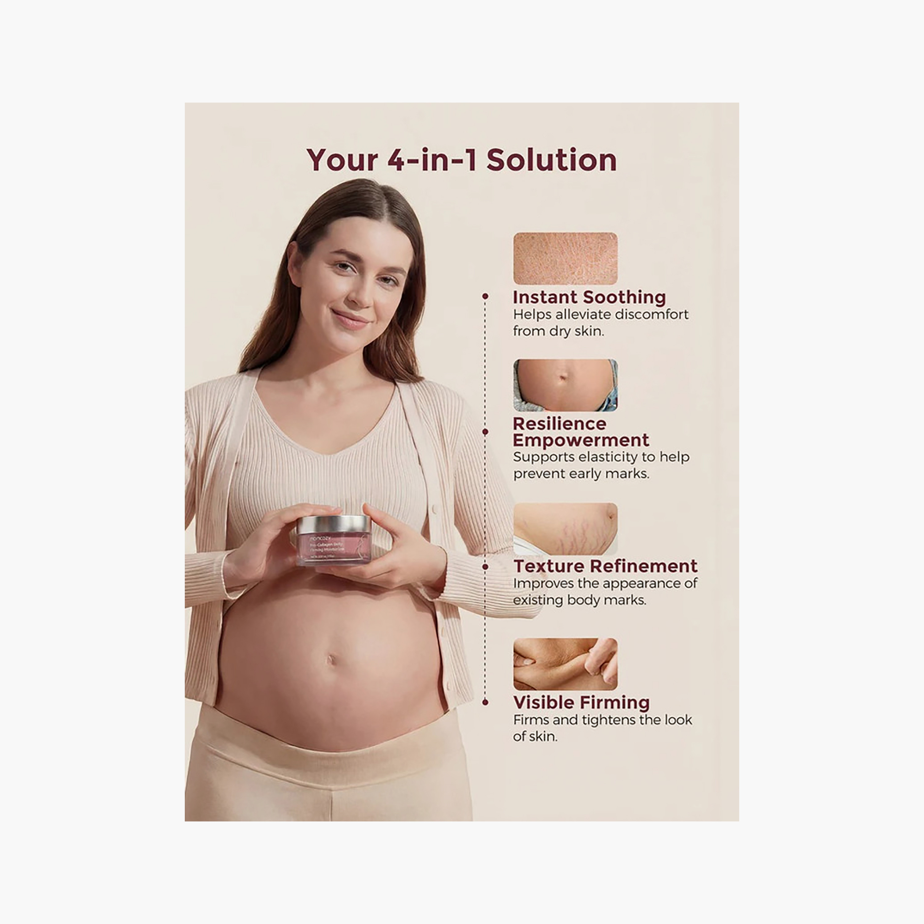 مرطب "بريكولاجين" لشد وترطيب البطن من مومكوزي - 150 جم-baby-bathandcare-hairbodyskincare-lotionsandcreams-image-7