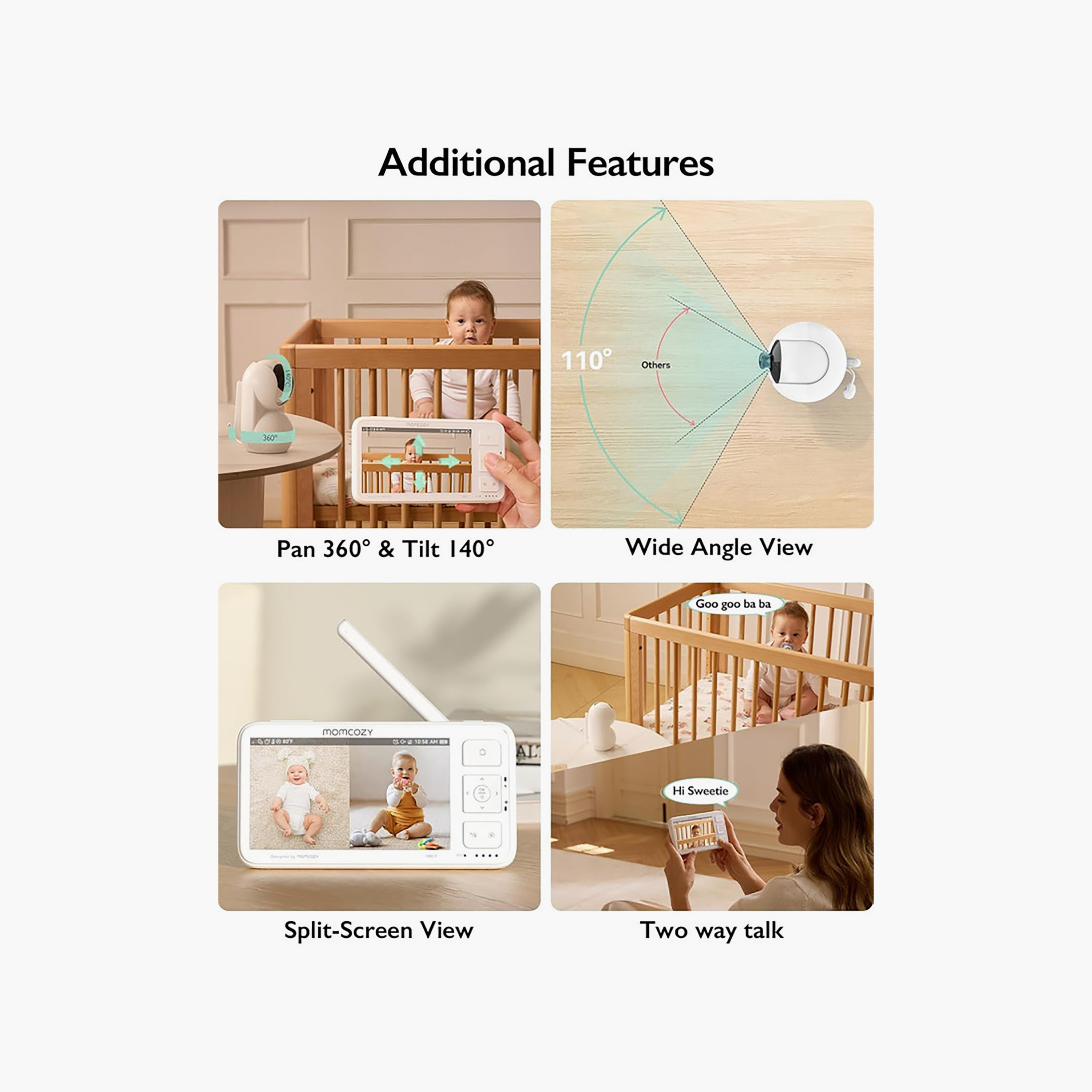 Momcozy 1080P Full HD Baby Monitor with Camera & Power Adapter-baby-healthandsafety-babymonitors-image-5