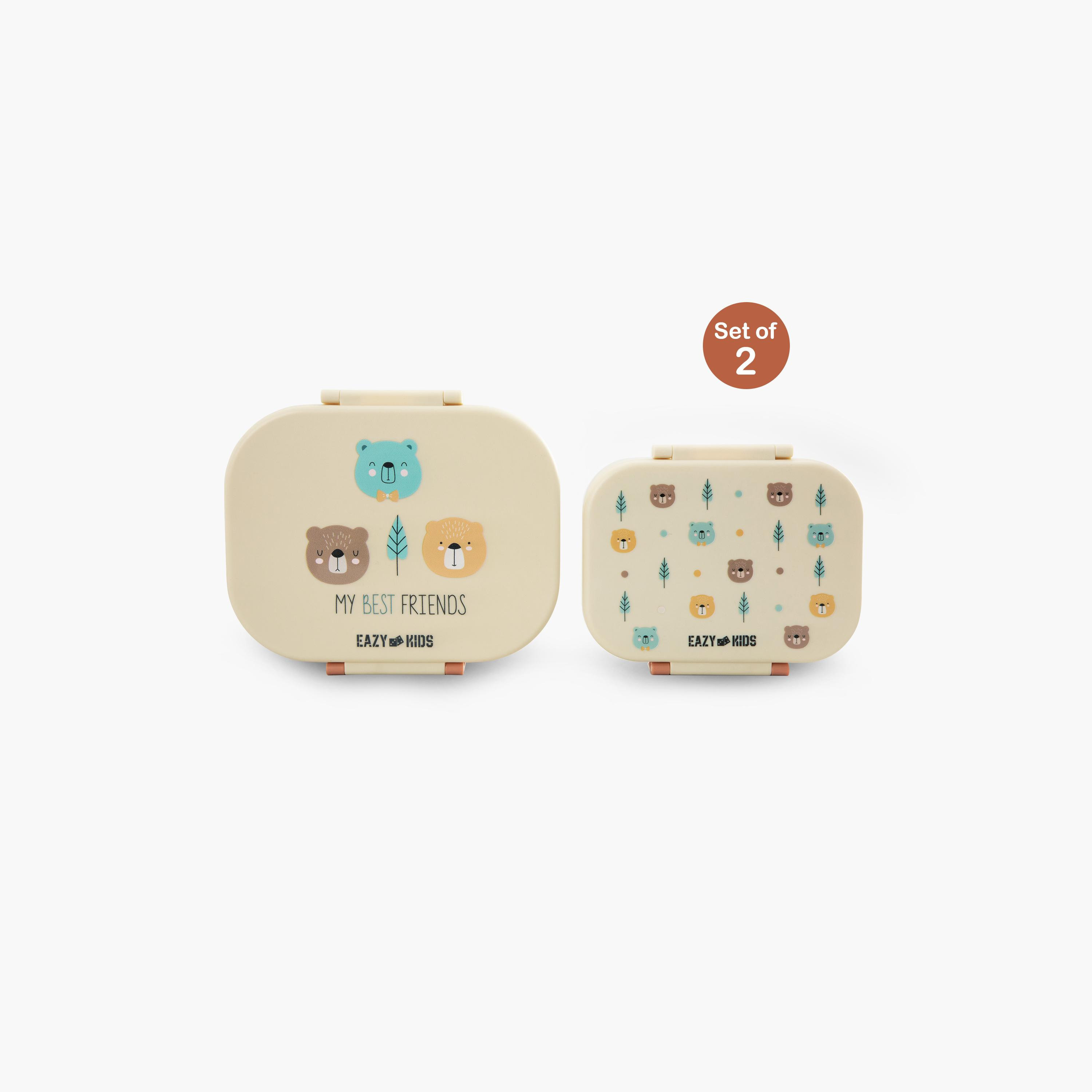 طقم صناديق غداء بينتو قطعتين خالي من مادة BPA ومقاوم للتسريب من إيزي كيدز-school-lunchessentials-lunchboxes-image-10