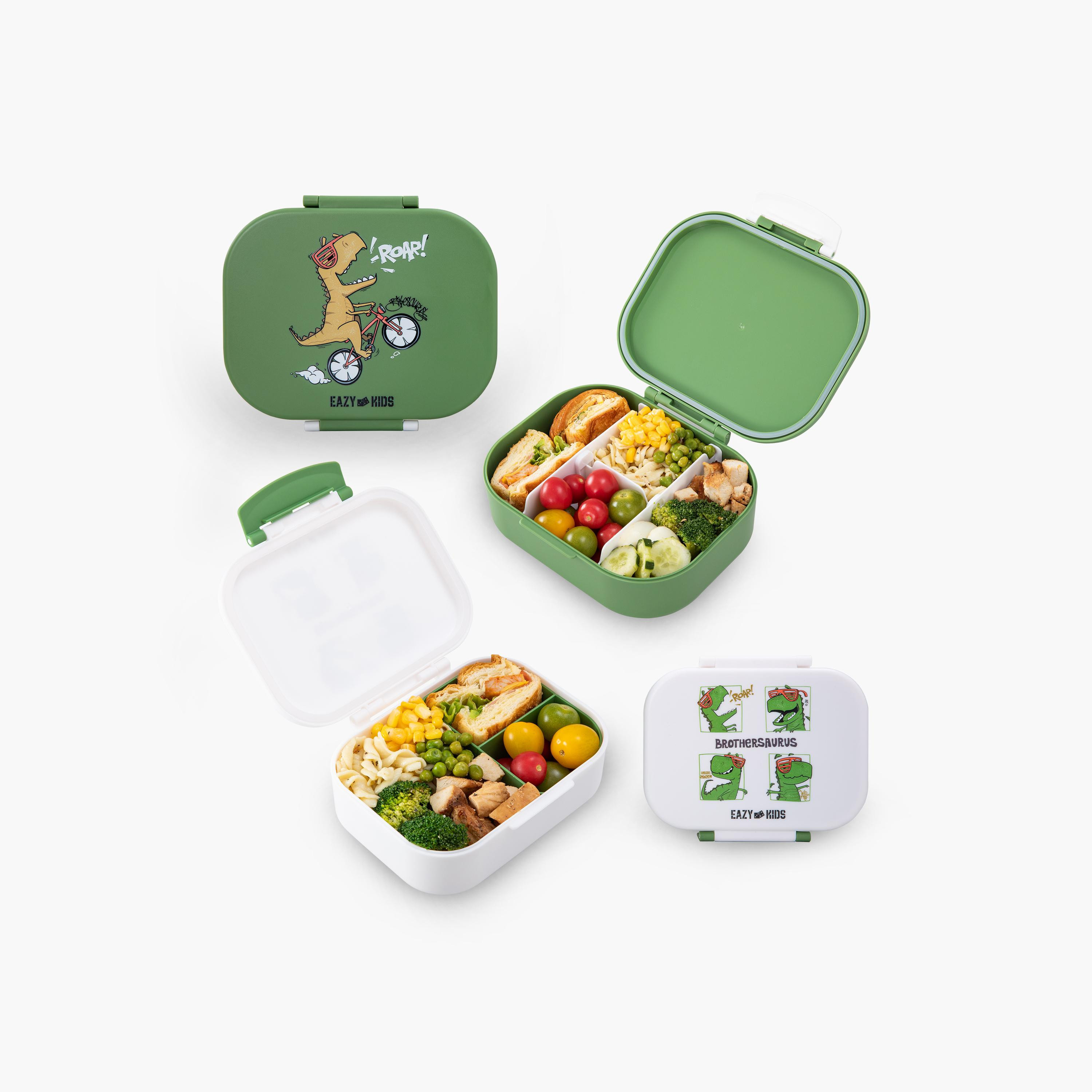 طقم صناديق غداء بينتو قطعتين خالي من مادة BPA ومقاوم للتسريب من إيزي كيدز-school-lunchessentials-lunchboxes-image-1