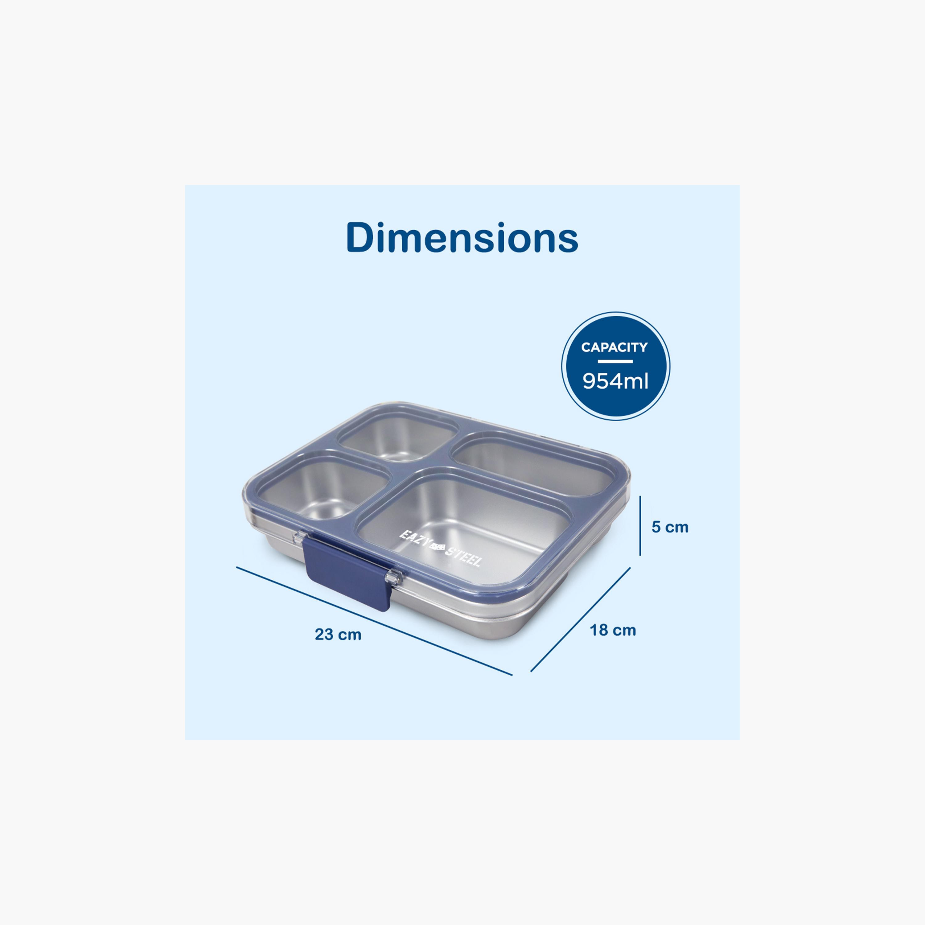 صندوق غداء بينتو ستانلس ستيل مع غطاء تريتان من إيزي كيدز-school-lunchessentials-lunchboxes-image-2