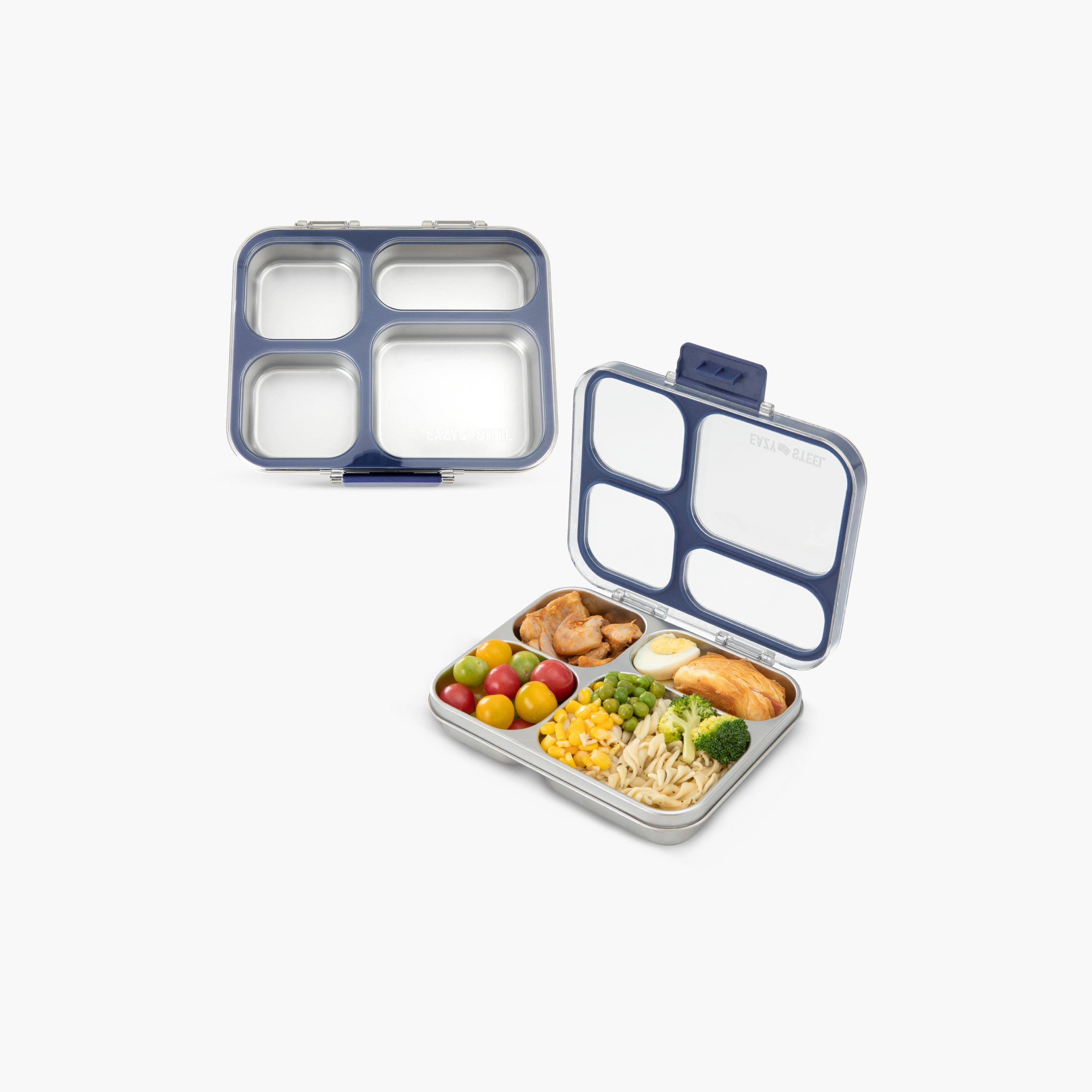 صندوق غداء بينتو ستانلس ستيل مع غطاء تريتان من إيزي كيدز-school-lunchessentials-lunchboxes-image-3