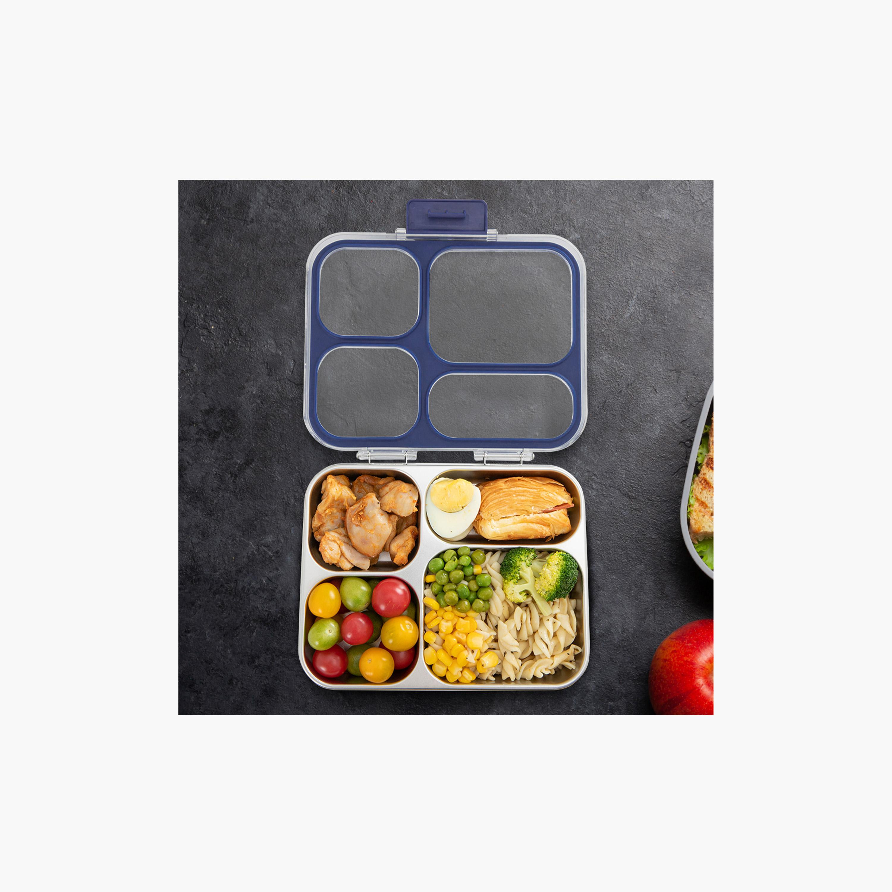 صندوق غداء بينتو ستانلس ستيل مع غطاء تريتان من إيزي كيدز-school-lunchessentials-lunchboxes-image-4