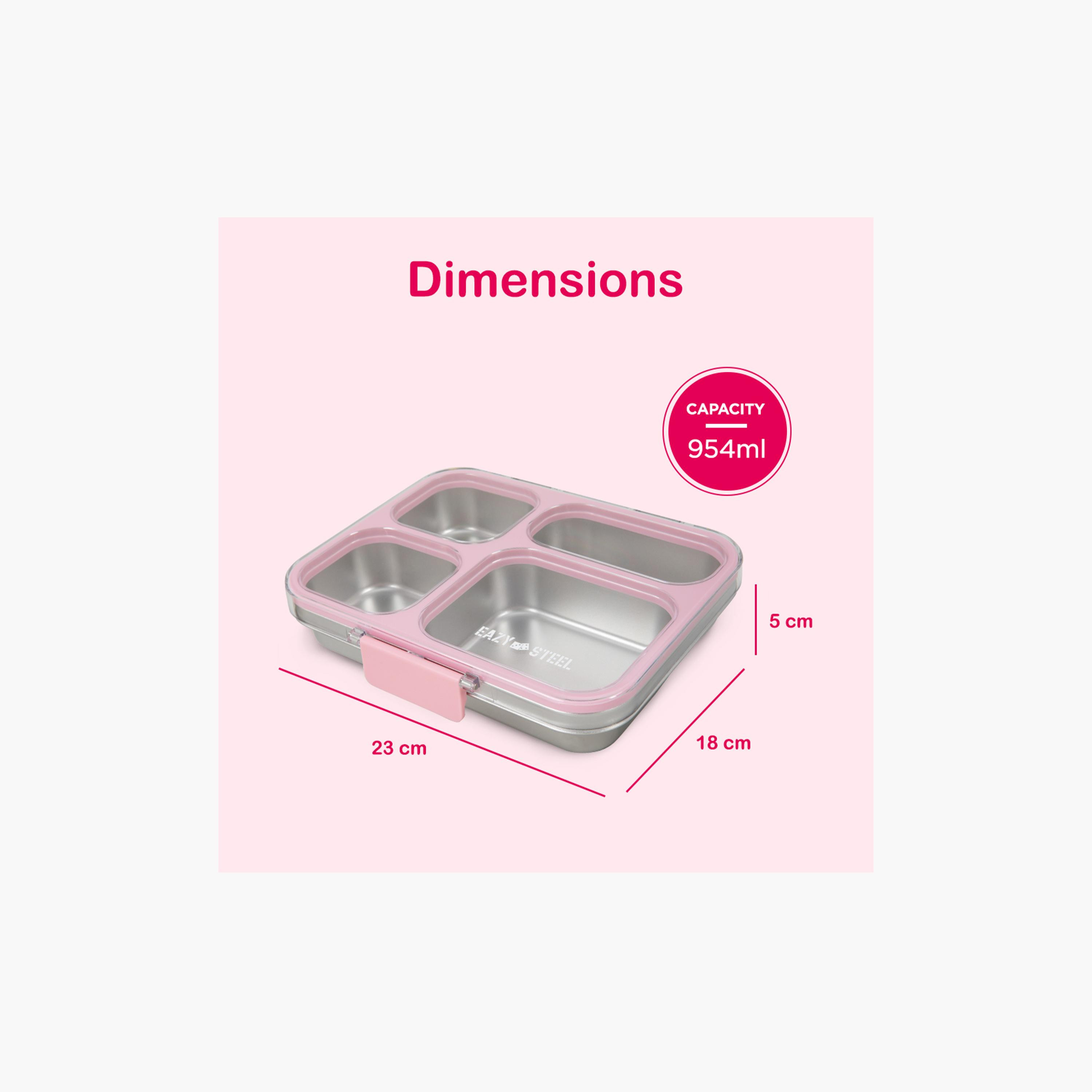 صندوق غداء بينتو ستانلس ستيل مع غطاء تريتان من إيزي كيدز-school-lunchessentials-lunchboxes-image-13