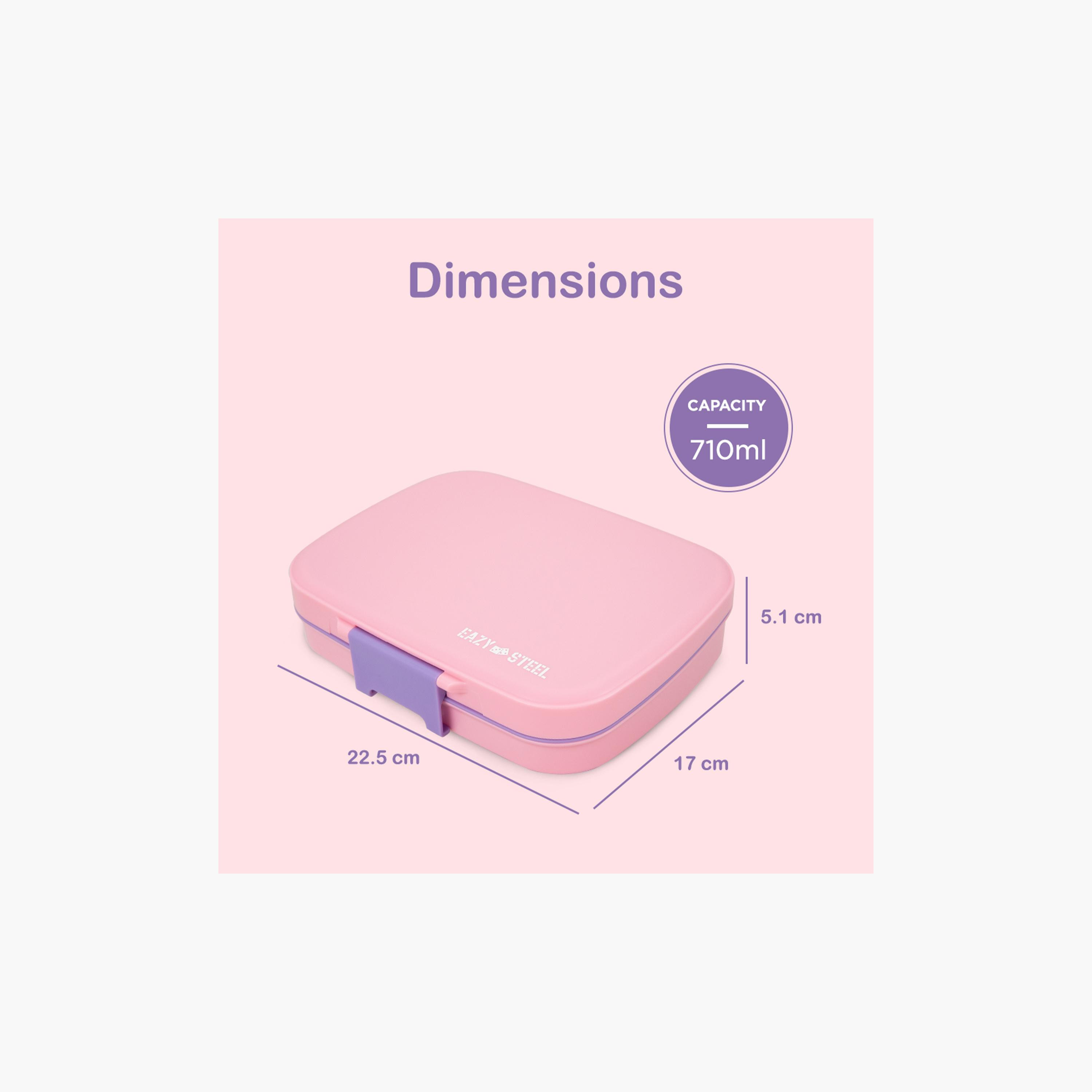 Eazy Kids 3 Compartment Leak Proof Premium Stainless Steel Lunch Box - 710 ml-school-lunchessentials-lunchboxes-image-2