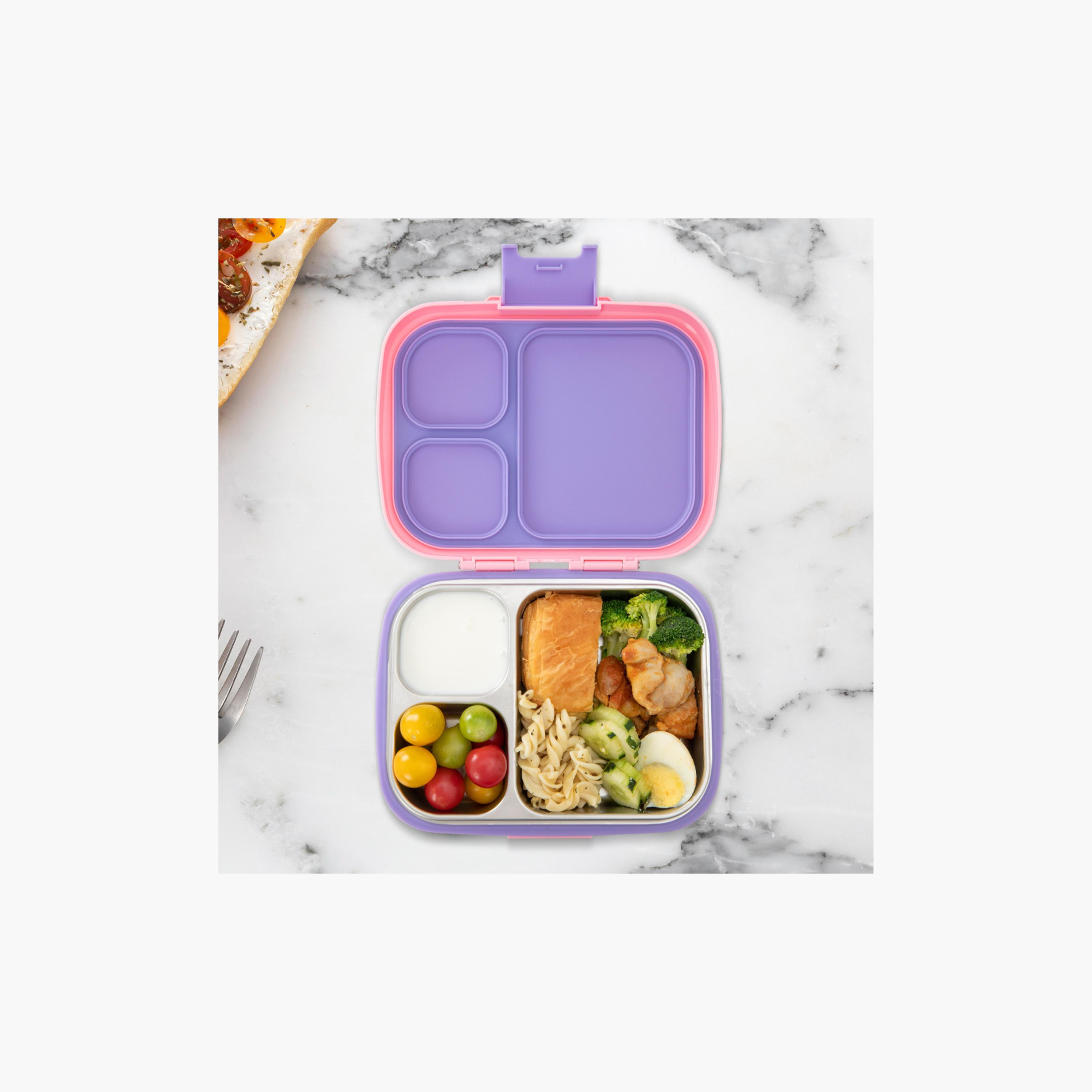 Eazy Kids 3 Compartment Leak Proof Premium Stainless Steel Lunch Box - 710 ml-school-lunchessentials-lunchboxes-image-3