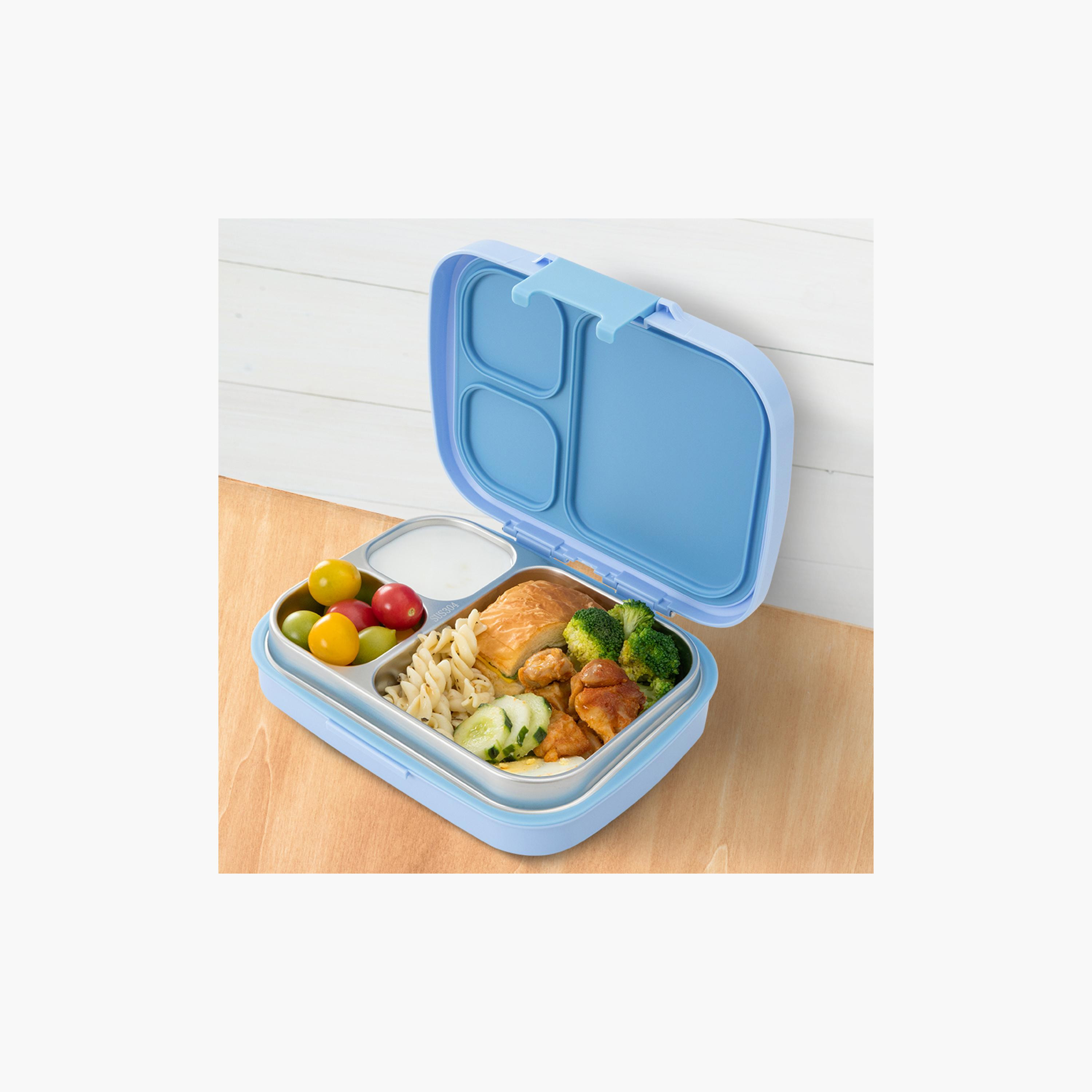صندوق غداء ستانلس ستيل بريميوم بـ 3 أقسام ومقاوم للتسريب من إيزي كيدز - 710 مل-school-lunchessentials-lunchboxes-image-10
