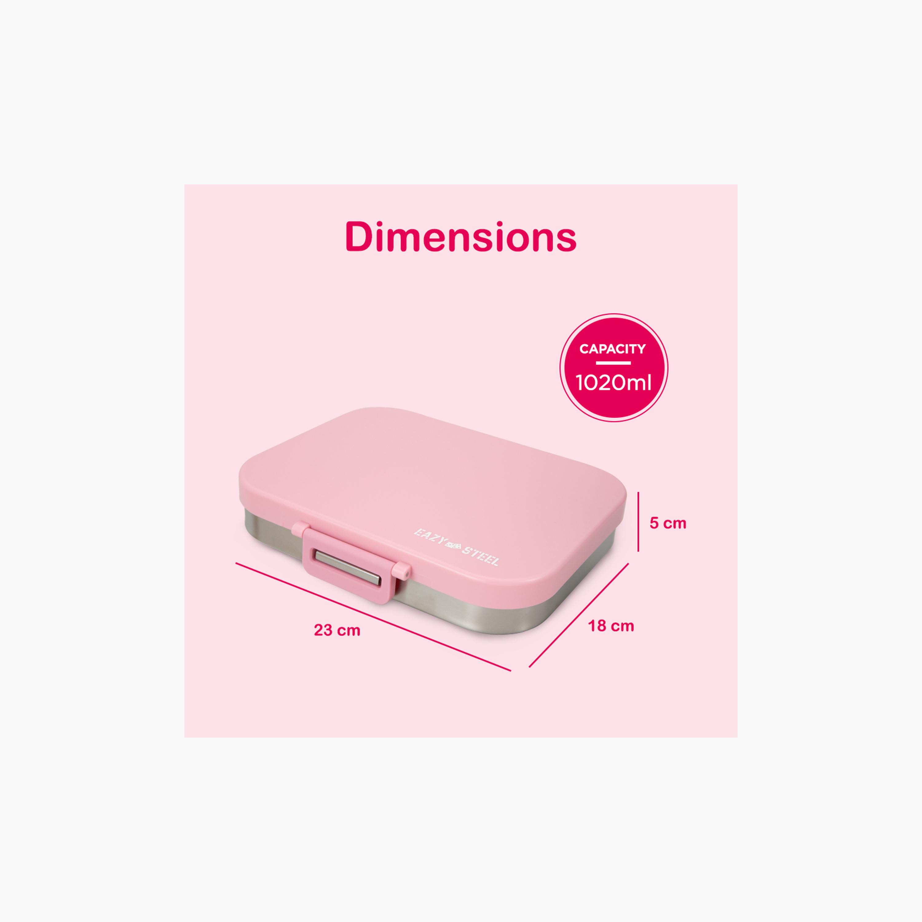 صندوق غداء بينتو ستانلس ستيل بريميوم مع غطاء سيليكون من إيزي كيدز-school-lunchessentials-lunchboxes-image-2