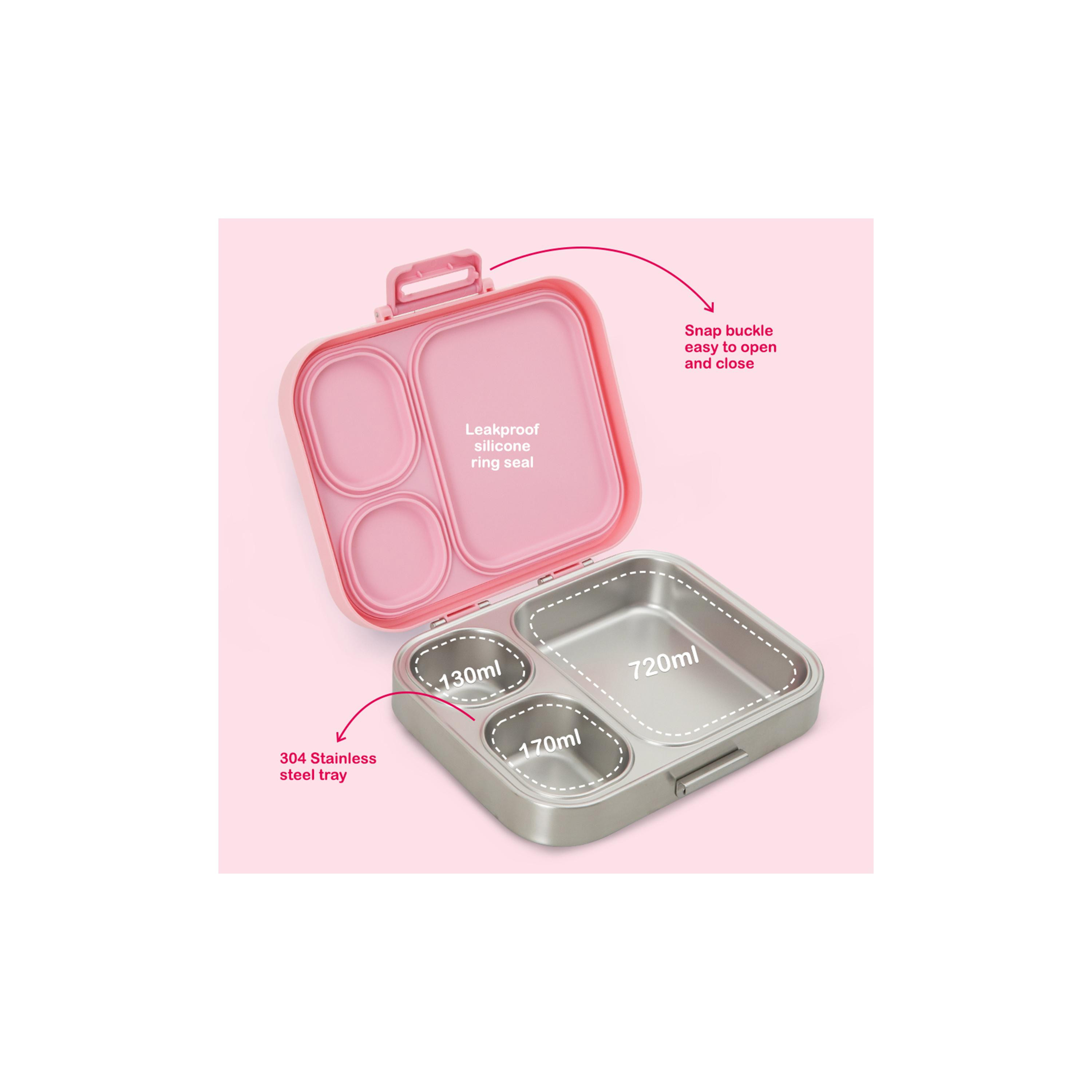 صندوق غداء بينتو ستانلس ستيل بريميوم مع غطاء سيليكون من إيزي كيدز-school-lunchessentials-lunchboxes-image-3