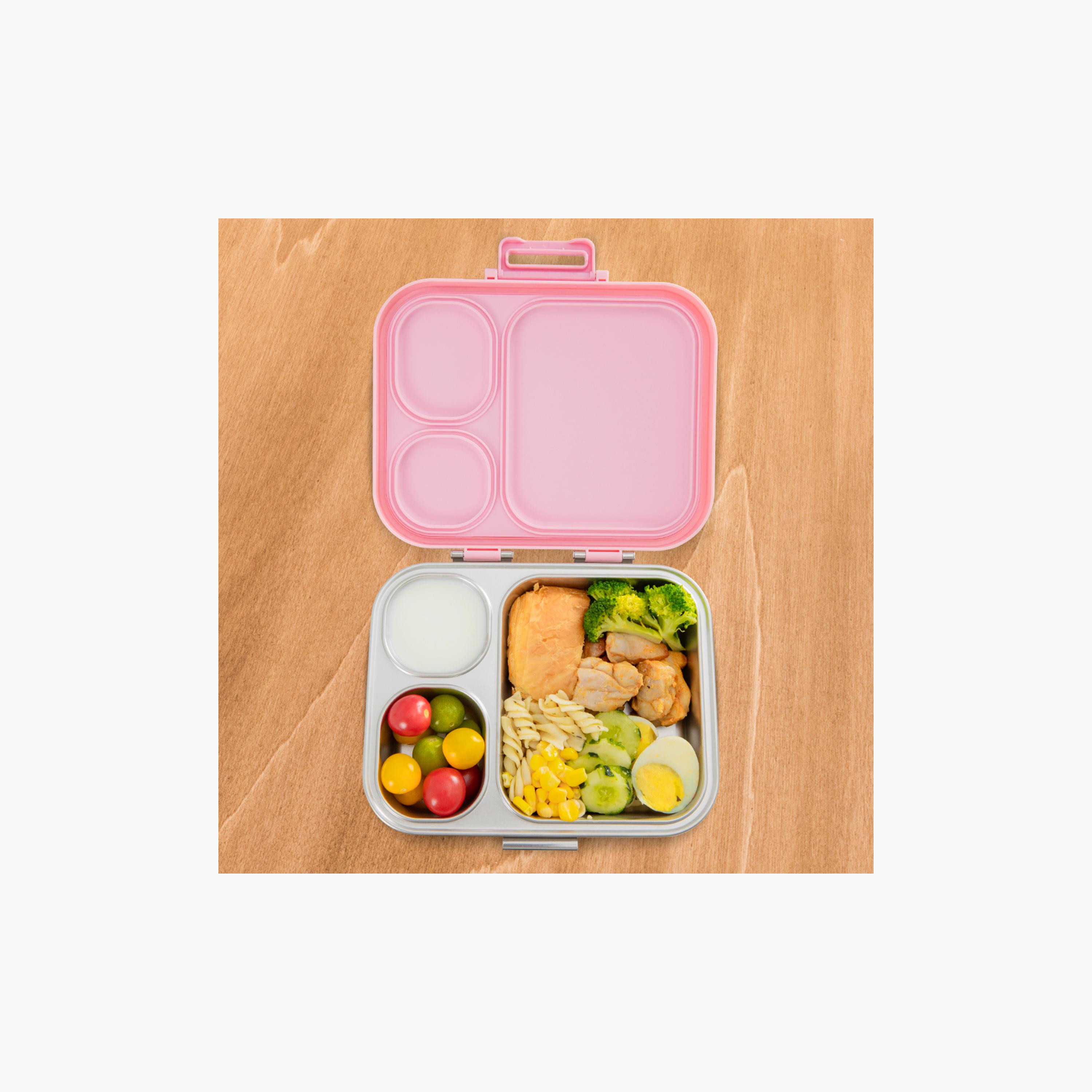 صندوق غداء بينتو ستانلس ستيل بريميوم مع غطاء سيليكون من إيزي كيدز-school-lunchessentials-lunchboxes-image-4
