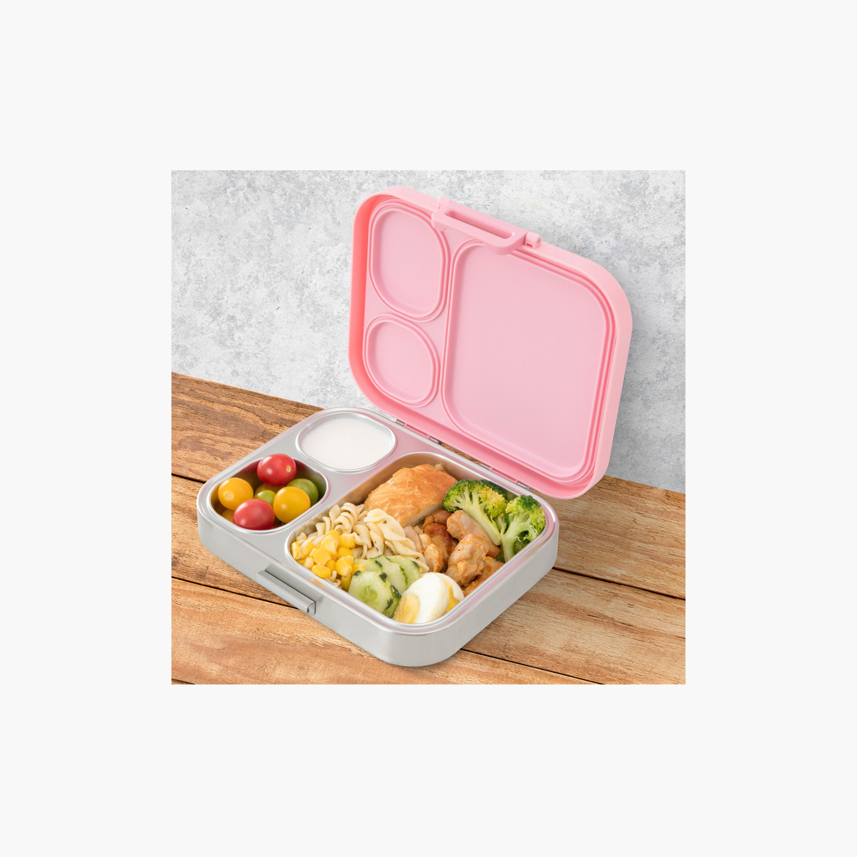 صندوق غداء بينتو ستانلس ستيل بريميوم مع غطاء سيليكون من إيزي كيدز-school-lunchessentials-lunchboxes-image-7