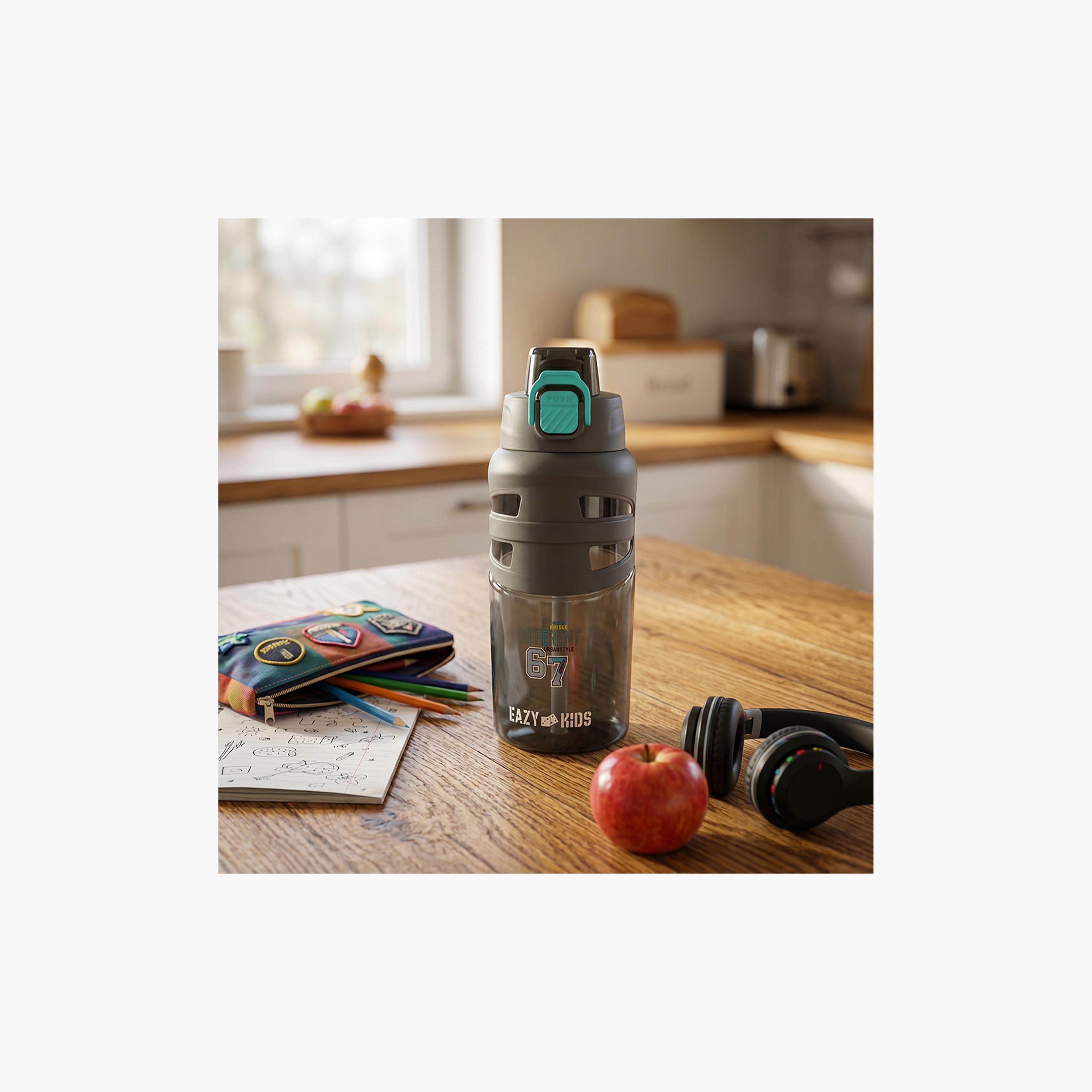 زجاجة مياه بغطاء قلاب وفوهة ومصاصة خالية من مادة BPA من إيزي كيدز - 750 مل-school-waterbottles-image-11