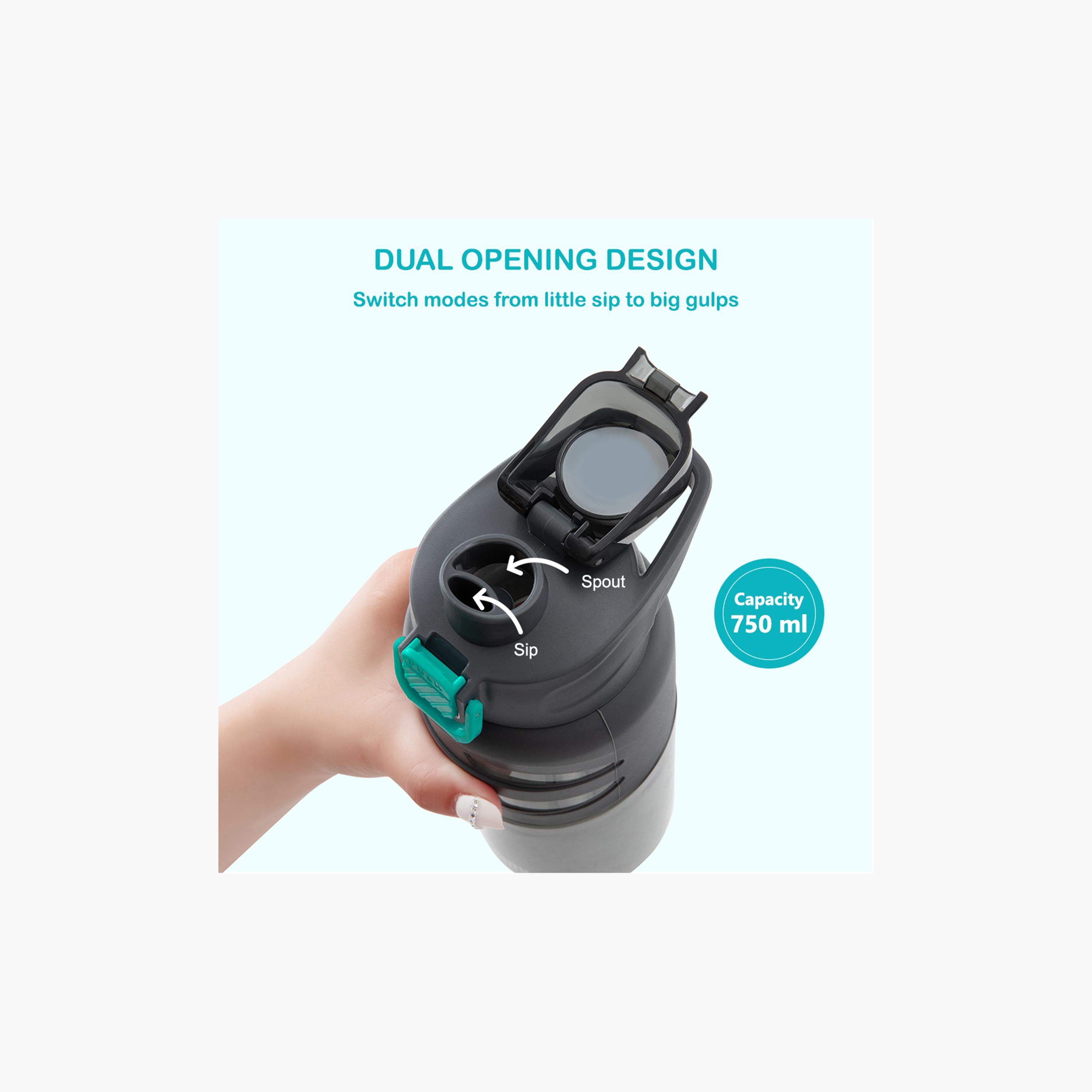 زجاجة مياه بغطاء قلاب وفوهة ومصاصة خالية من مادة BPA من إيزي كيدز - 750 مل-school-waterbottles-image-13