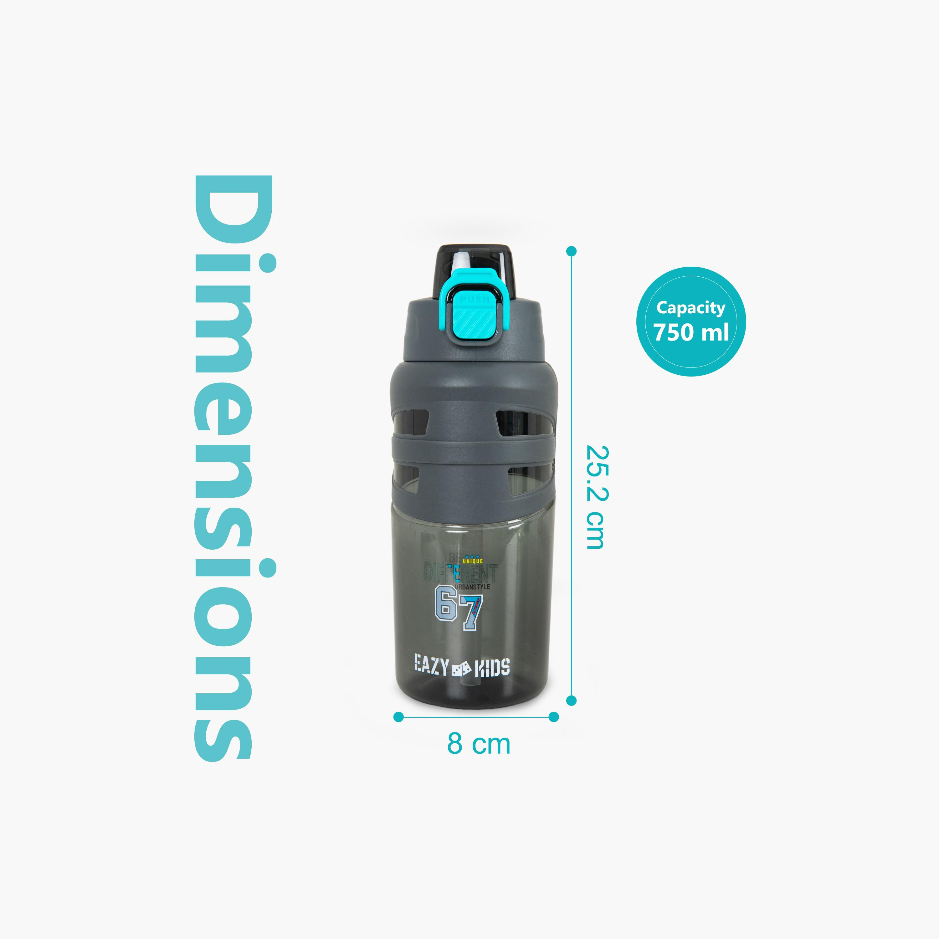 زجاجة مياه بغطاء قلاب وفوهة ومصاصة خالية من مادة BPA من إيزي كيدز - 750 مل-school-waterbottles-image-5