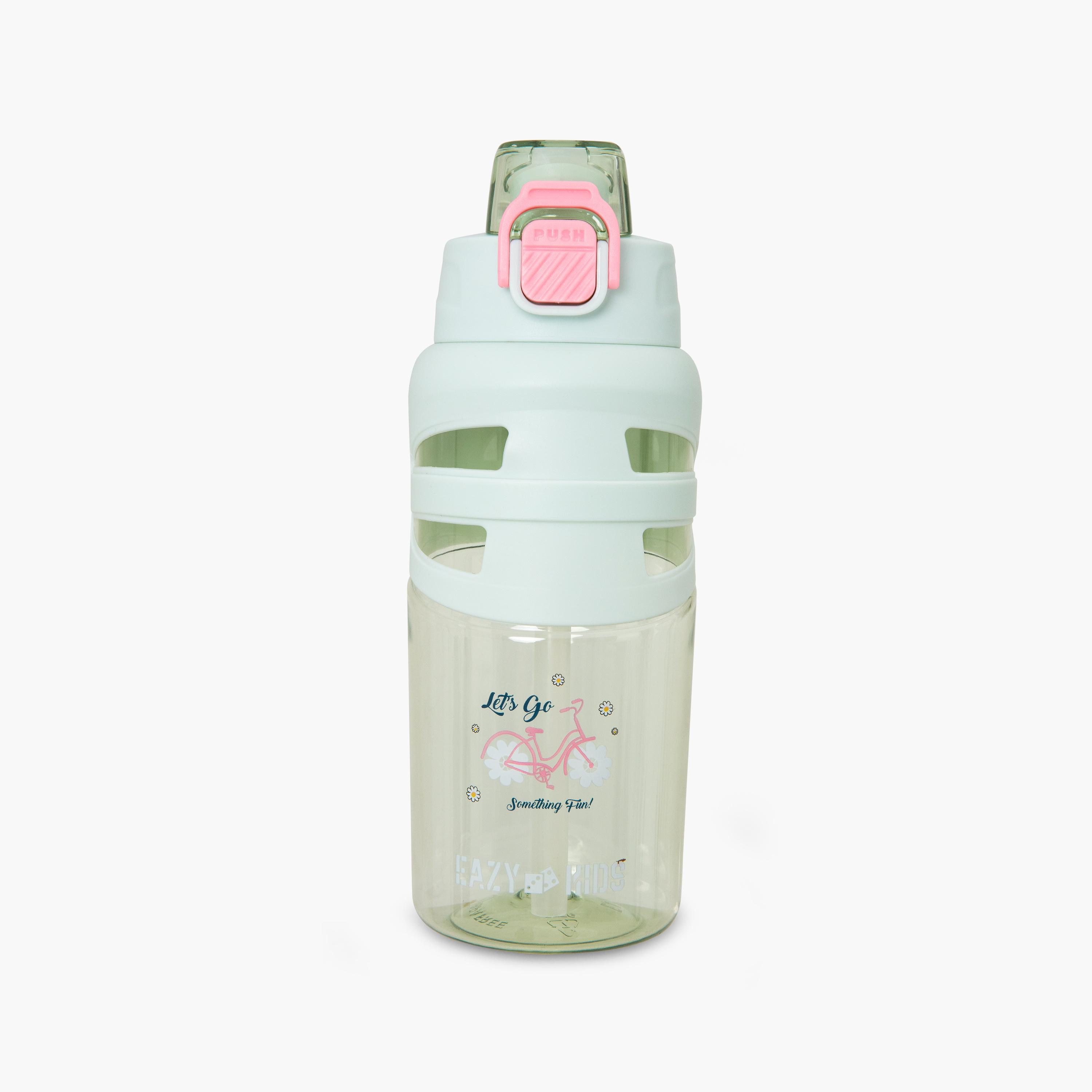 زجاجة مياه بغطاء قلاب وفوهة ومصاصة خالية من مادة BPA من إيزي كيدز - 750 مل-school-waterbottles-image-1