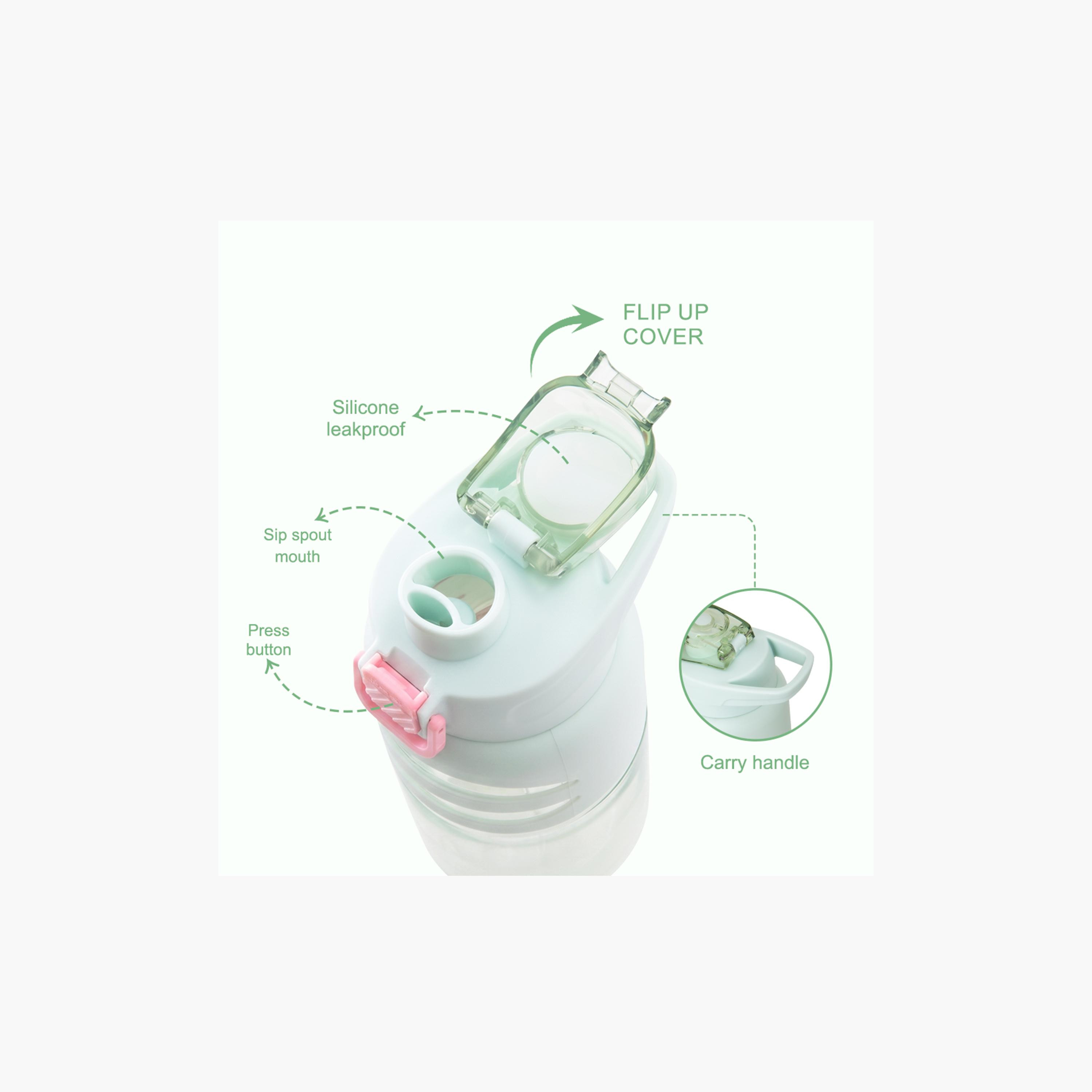 زجاجة مياه بغطاء قلاب وفوهة ومصاصة خالية من مادة BPA من إيزي كيدز - 750 مل-school-waterbottles-image-8