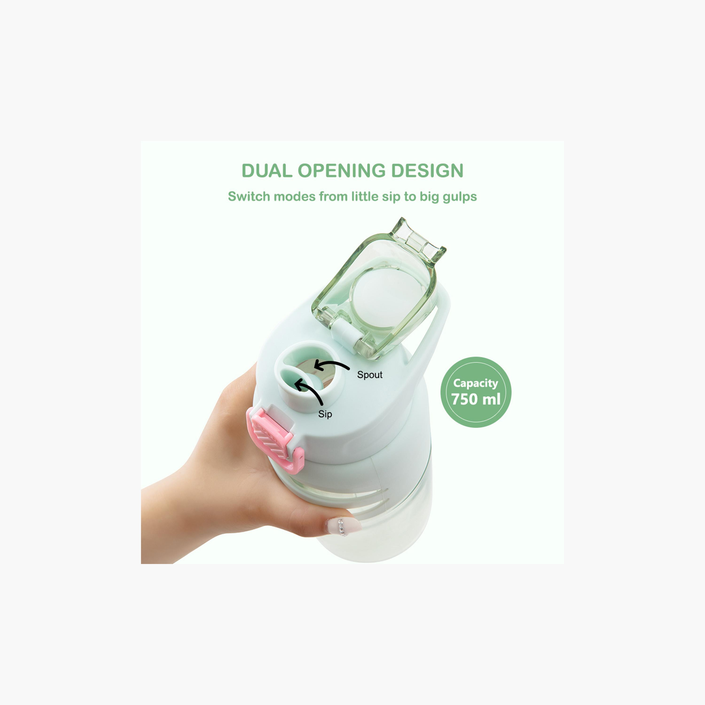 زجاجة مياه بغطاء قلاب وفوهة ومصاصة خالية من مادة BPA من إيزي كيدز - 750 مل-school-waterbottles-image-9