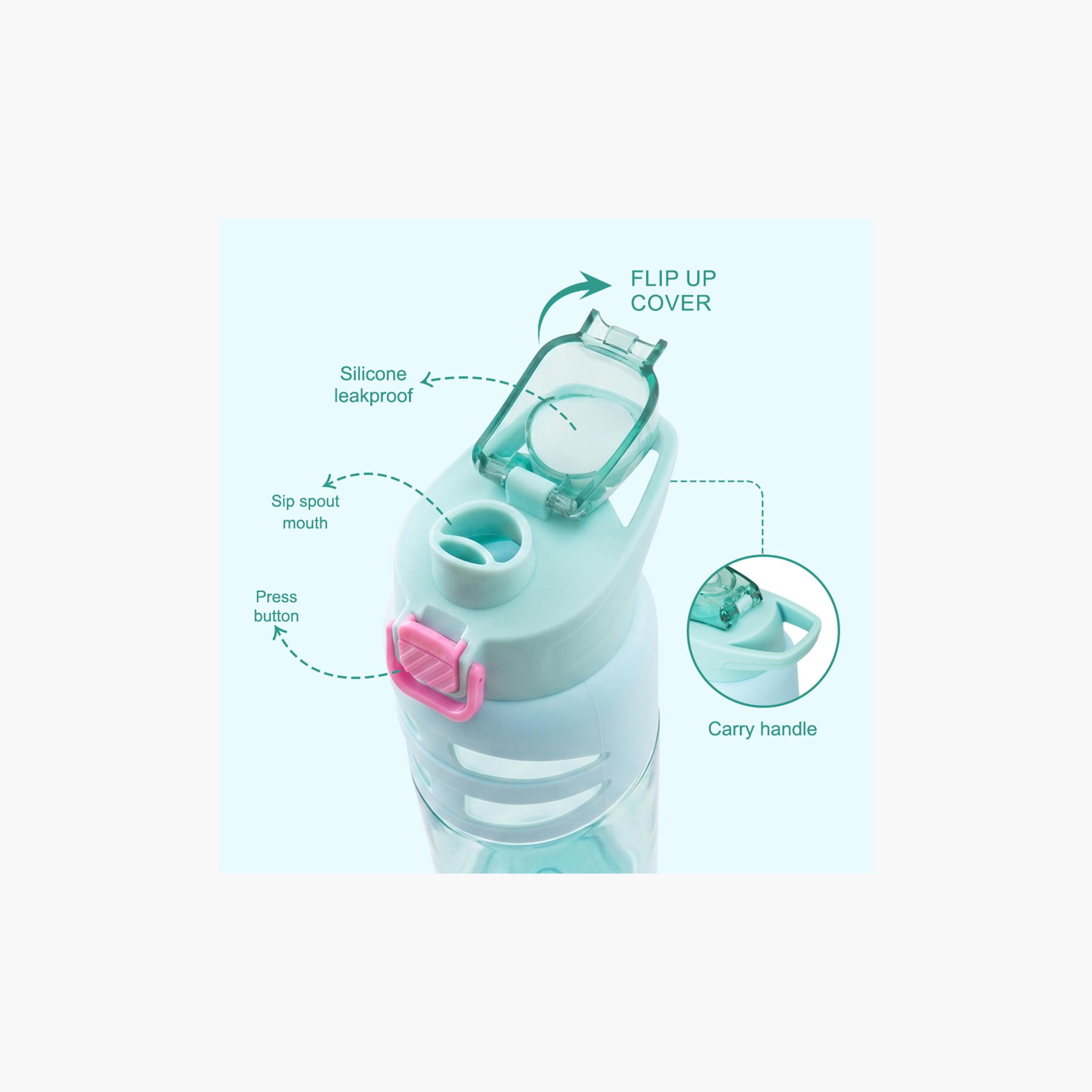 زجاجة مياه بغطاء قلاب وفوهة ومصاصة خالية من مادة BPA من إيزي كيدز - 750 مل-school-waterbottles-image-11