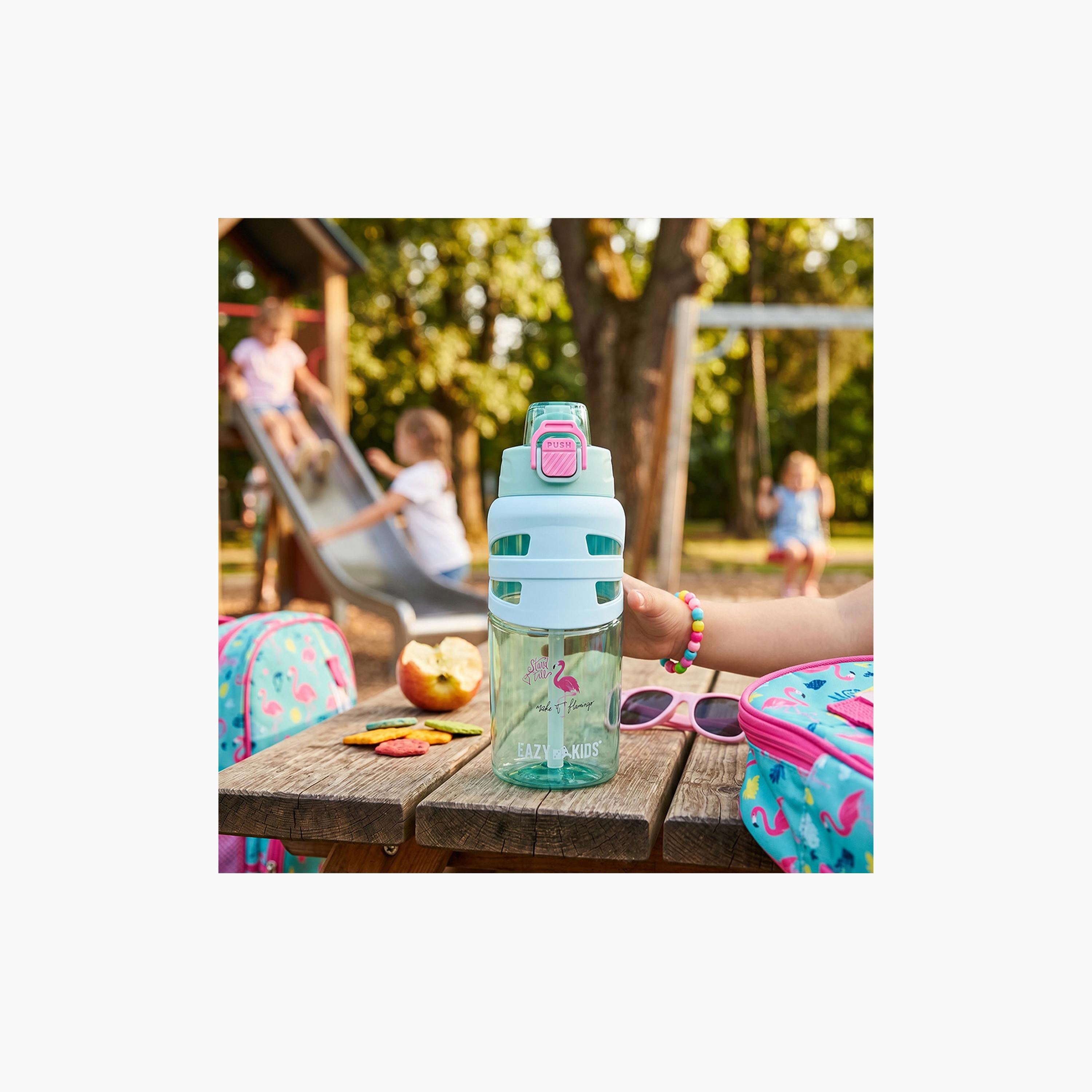 زجاجة مياه بغطاء قلاب وفوهة ومصاصة خالية من مادة BPA من إيزي كيدز - 750 مل-school-waterbottles-image-4