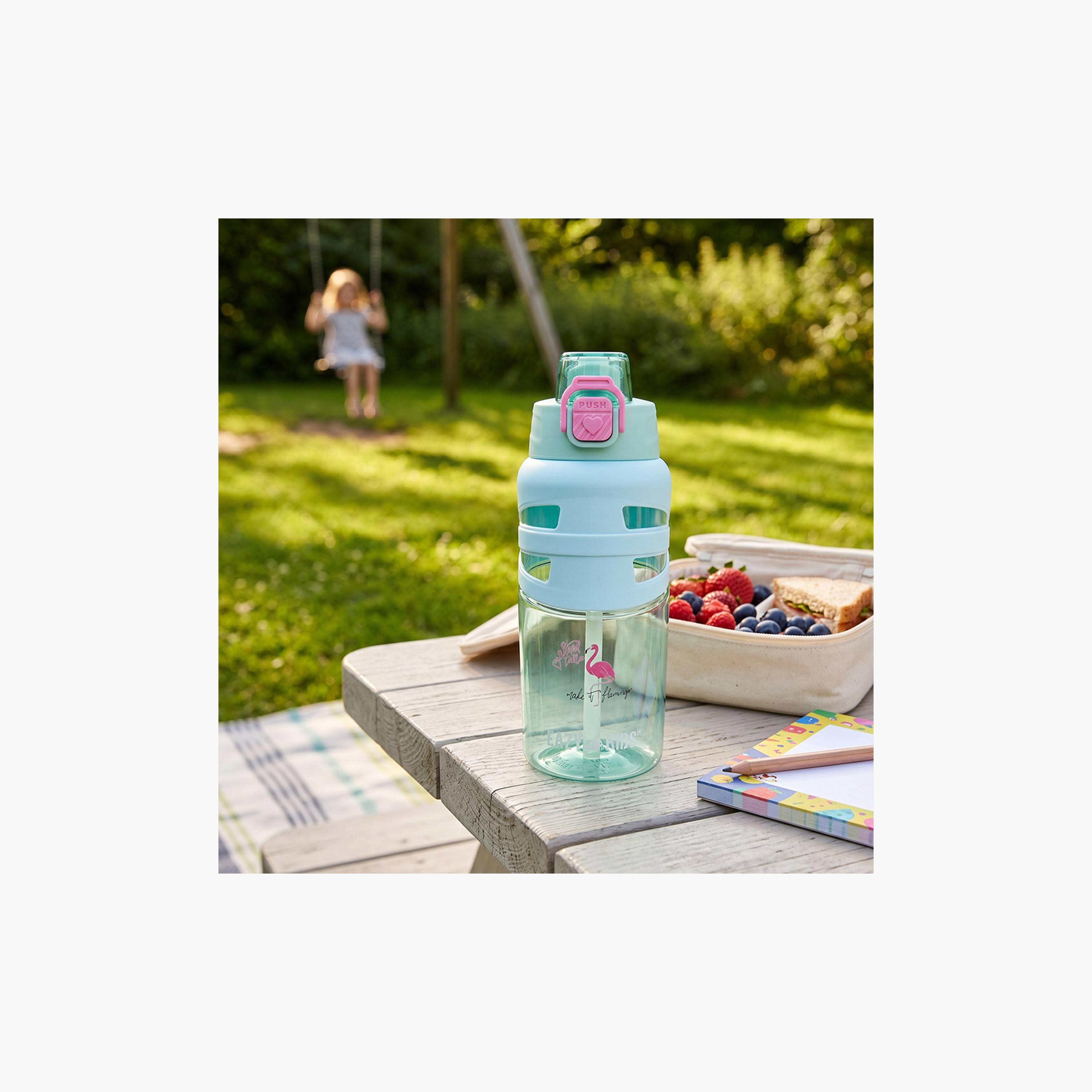 زجاجة مياه بغطاء قلاب وفوهة ومصاصة خالية من مادة BPA من إيزي كيدز - 750 مل-school-waterbottles-image-6