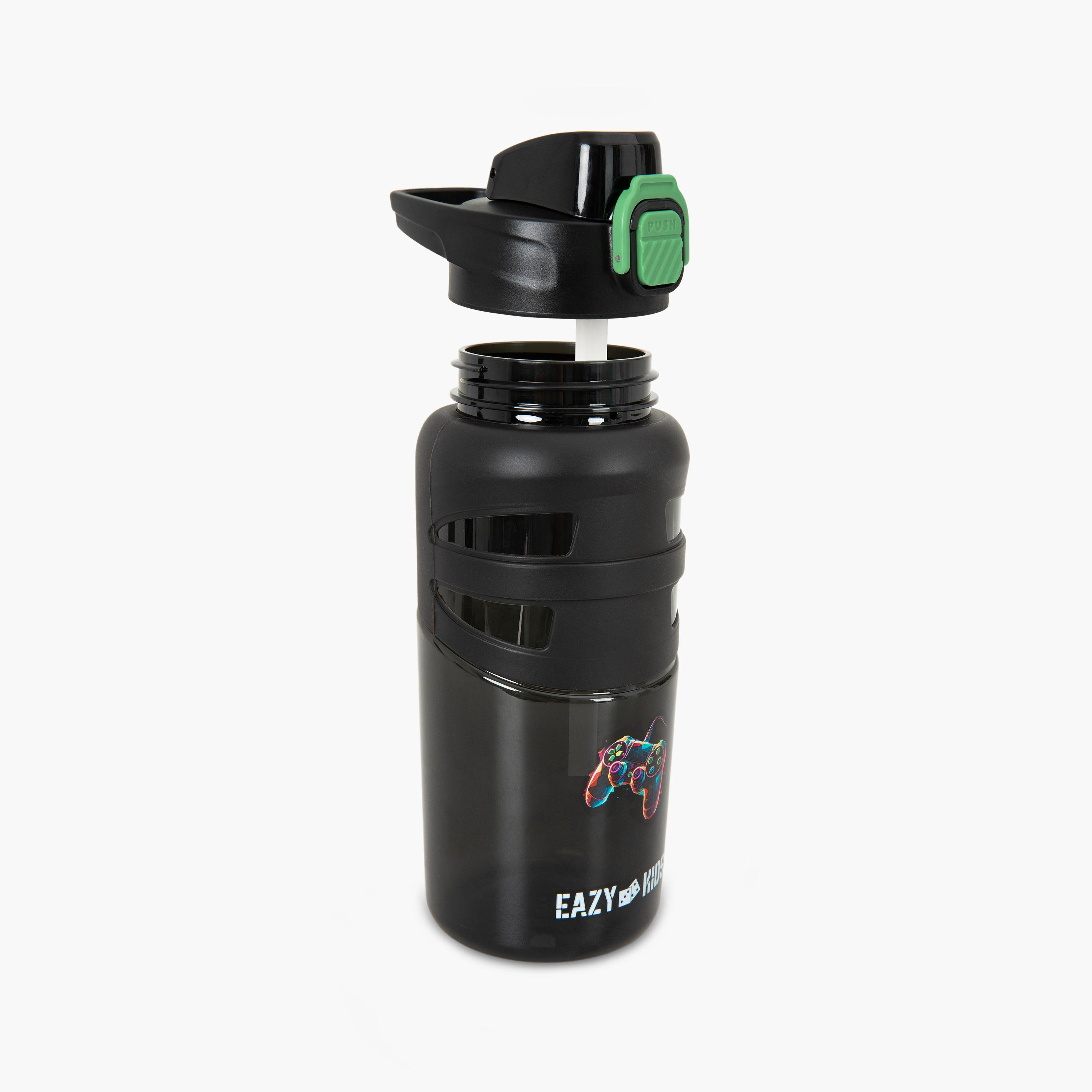 زجاجة مياه بغطاء قلاب وفوهة ومصاصة خالية من مادة BPA من إيزي كيدز - 750 مل-school-waterbottles-image-2