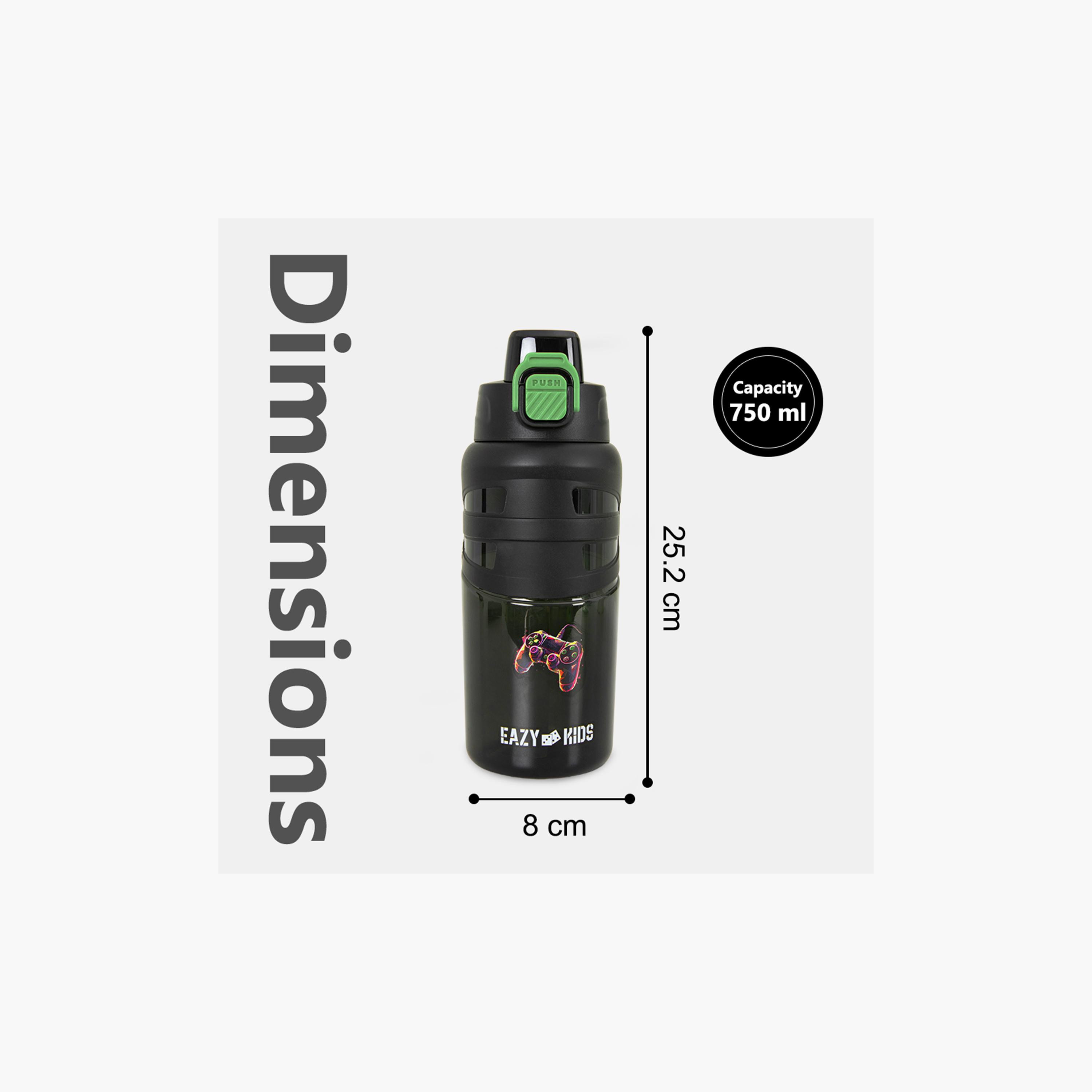 زجاجة مياه بغطاء قلاب وفوهة ومصاصة خالية من مادة BPA من إيزي كيدز - 750 مل-school-waterbottles-image-6