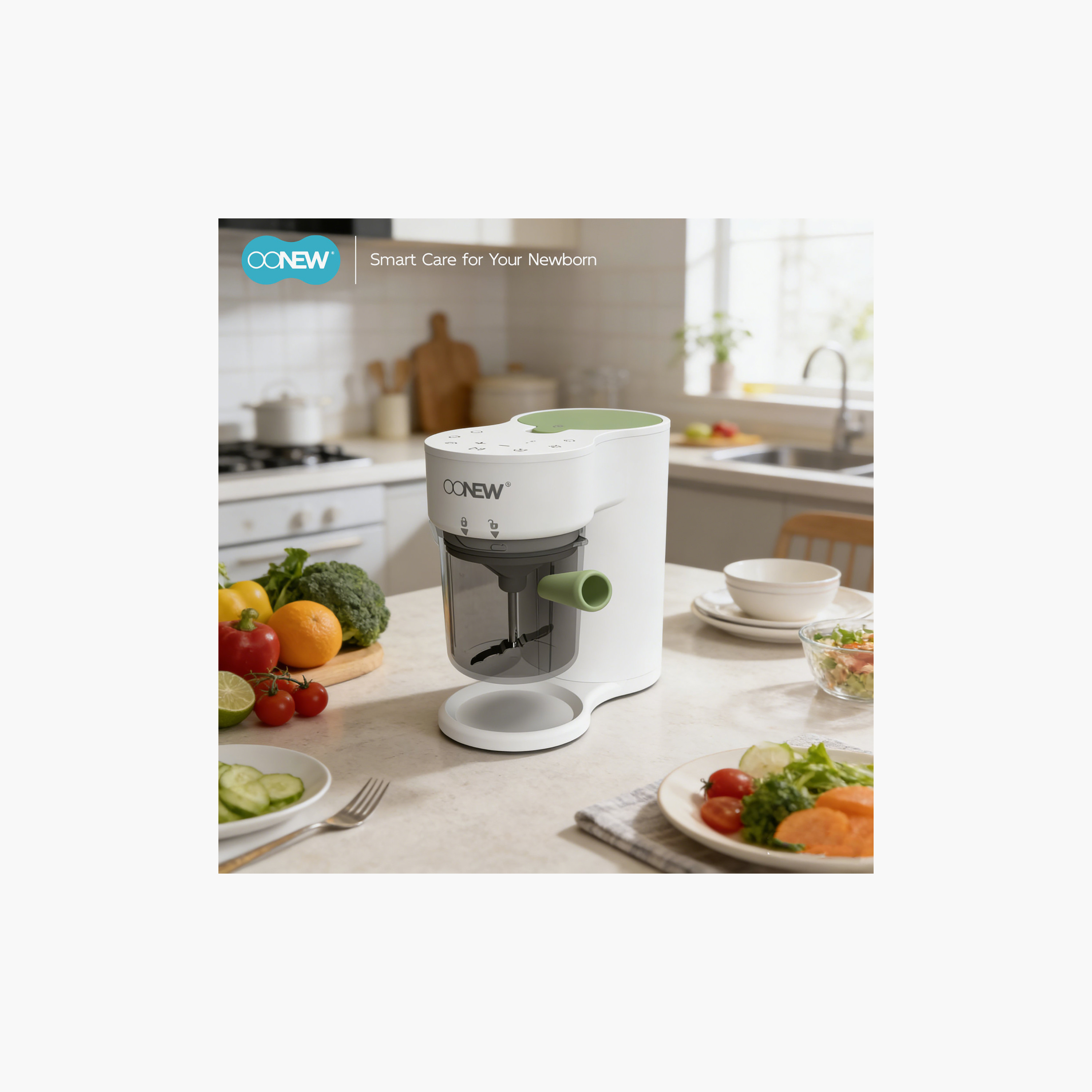 محضر طعام ومطحنة وطهي بالبخار للأطفال 5 في 1 مع خاصية التعقيم الذاتي من أونيو-baby-feeding-babyfoodprocessors-image-8