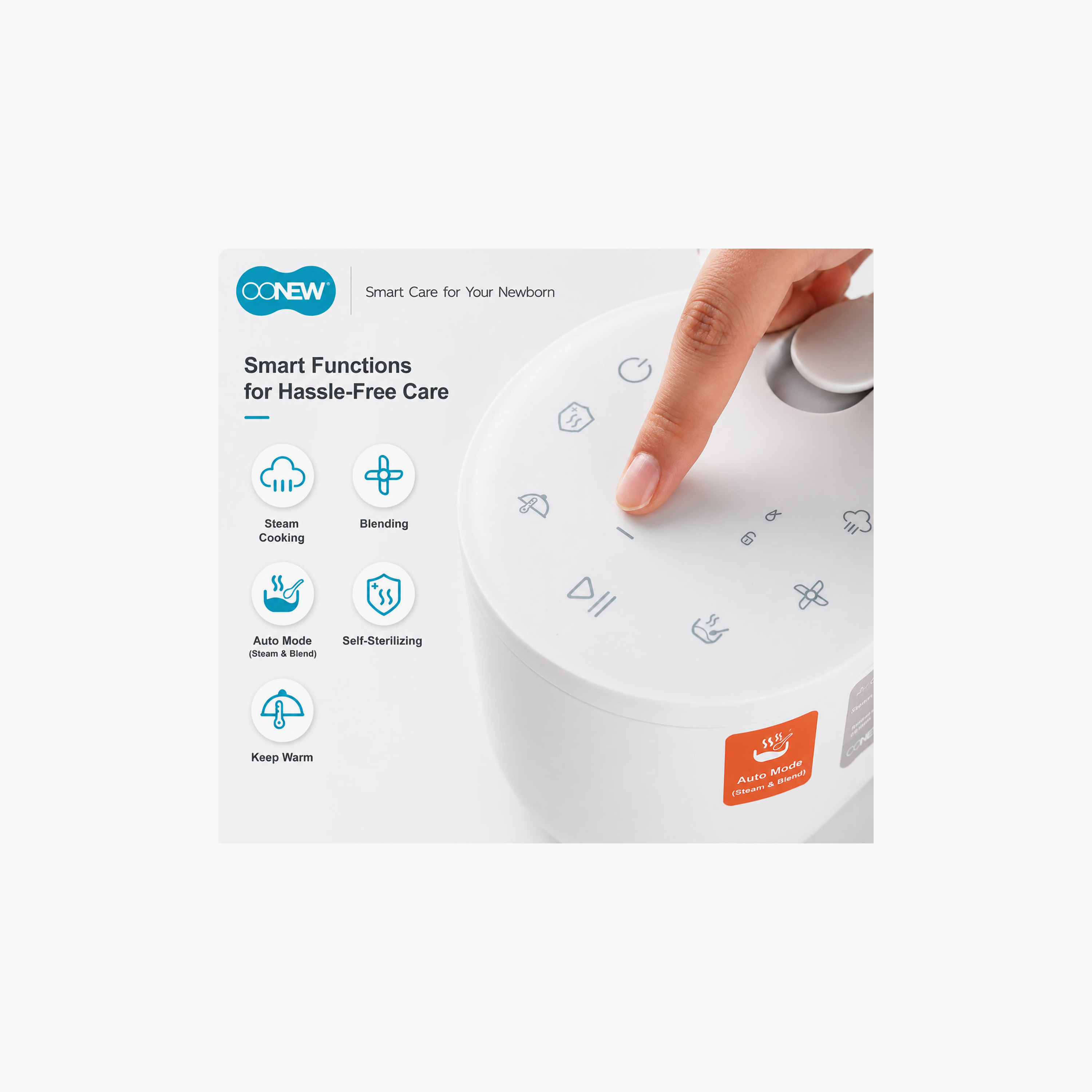 Oonew 5-In-1 Self-Sterilize Food Steamer Blender-baby-feeding-babyfoodprocessors-image-4