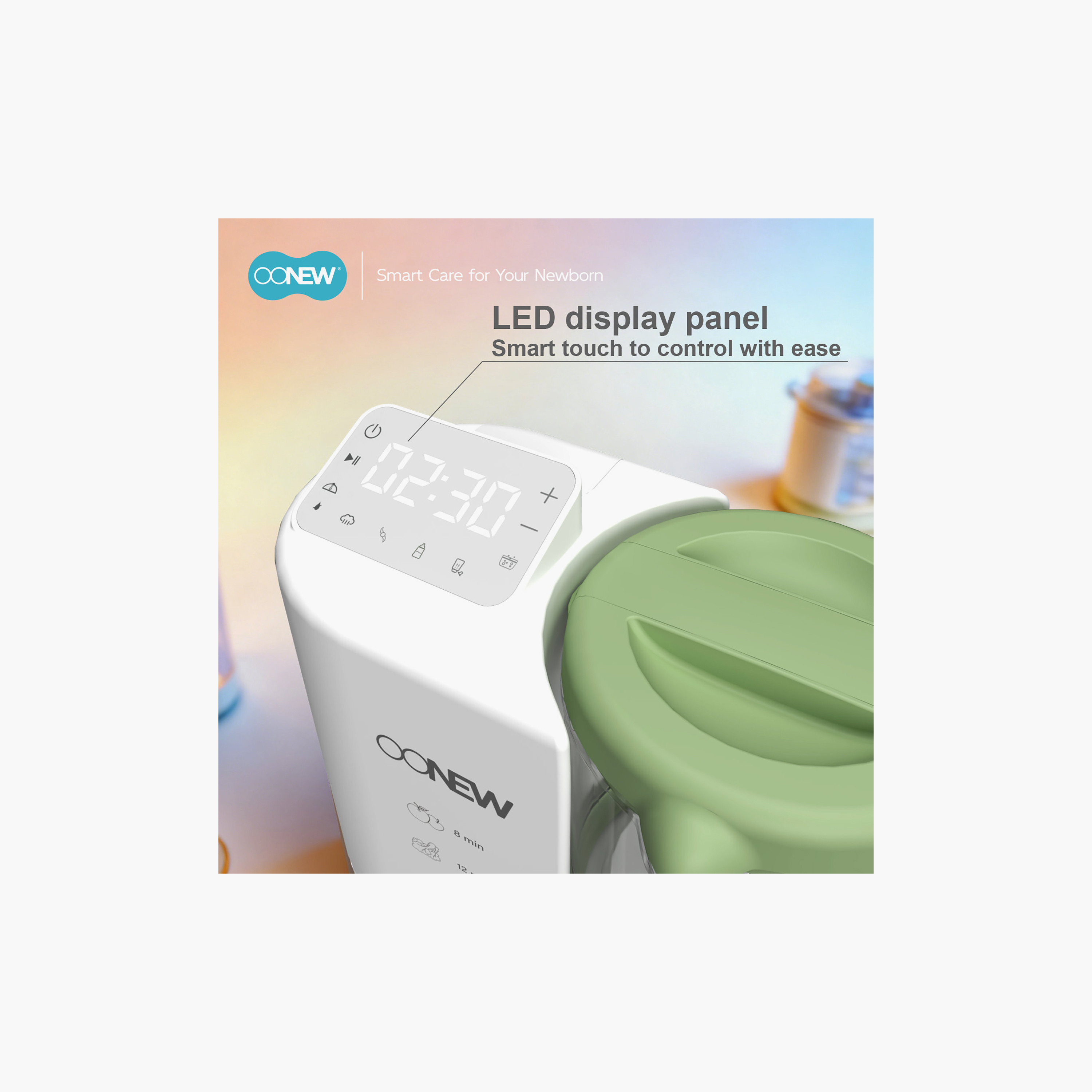Oonew 6-In-1 Auto-Clean Digital Food Steamer Blender with LED Touch-baby-feeding-babyfoodprocessors-image-8