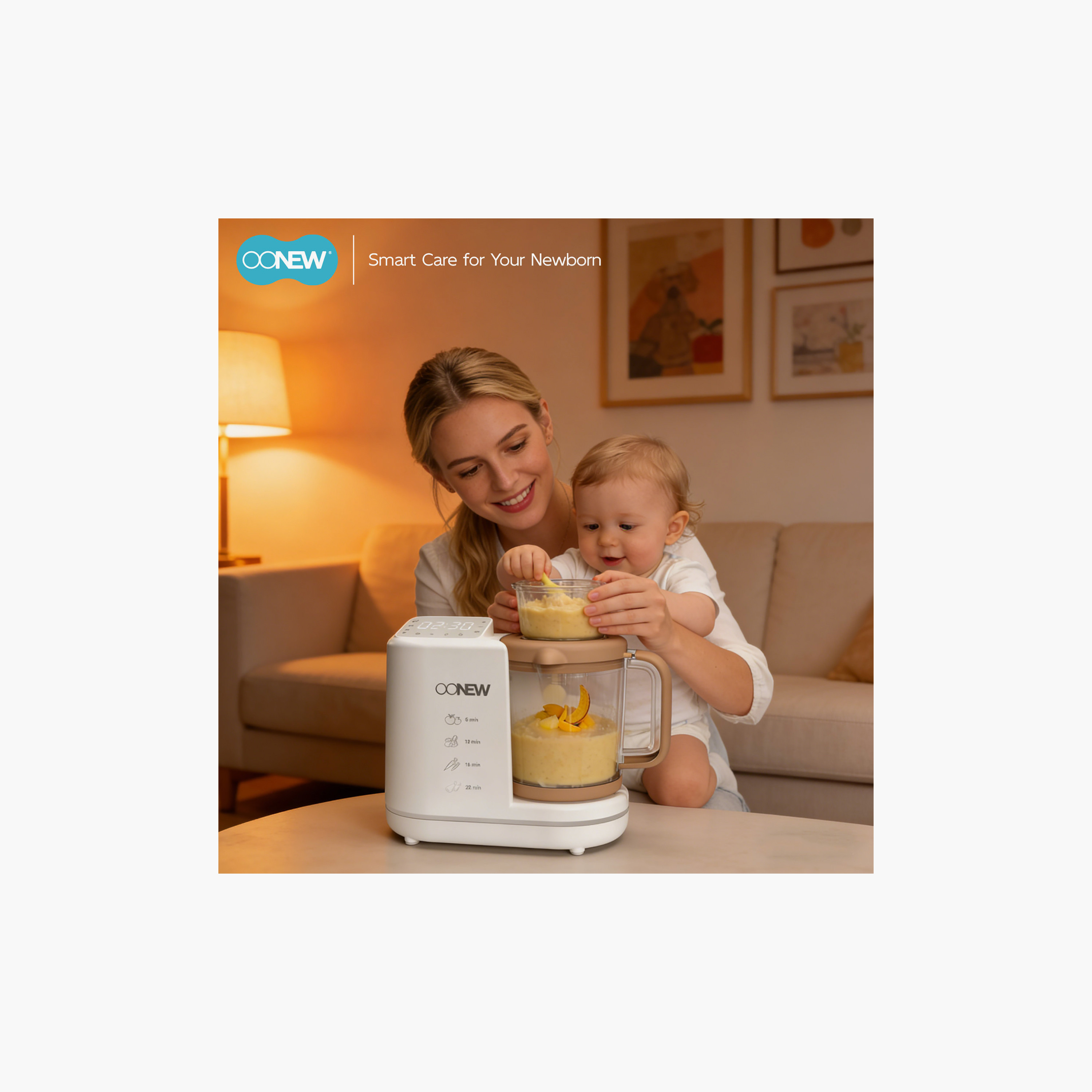 Oonew 6-In-1 Auto-Clean Digital Food Steamer Blender with LED Touch-baby-feeding-babyfoodprocessors-image-9