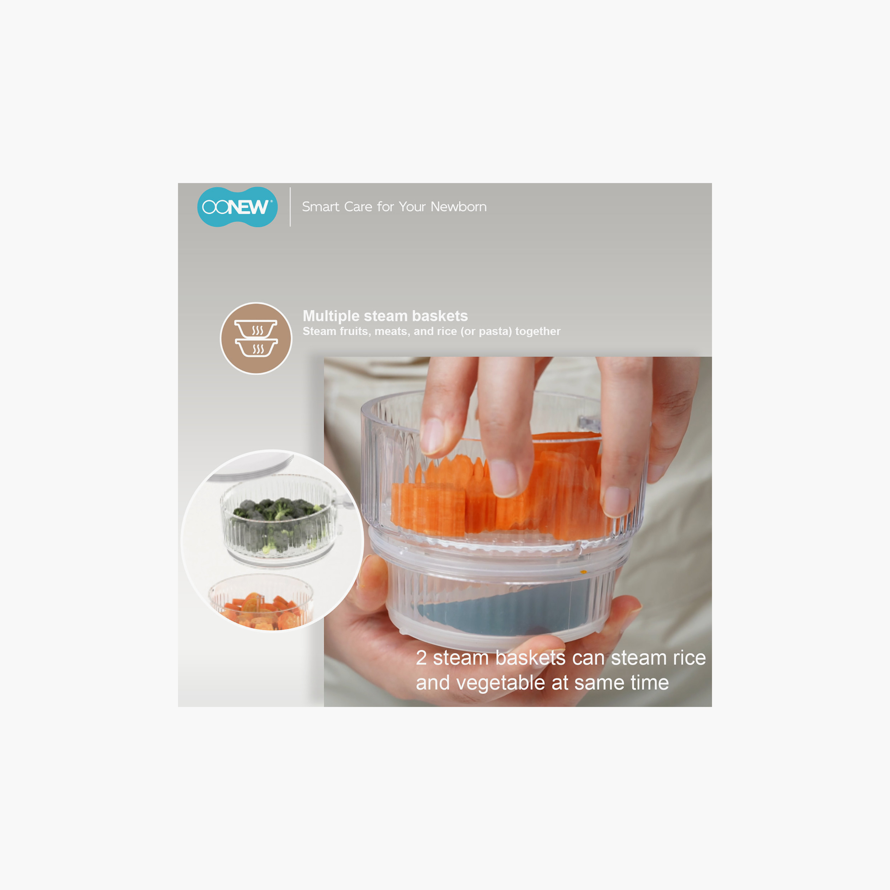 Oonew 6-In-1 Self-Clean Cordless Food Steamer Blender with SS Jar-baby-feeding-babyfoodprocessors-image-7