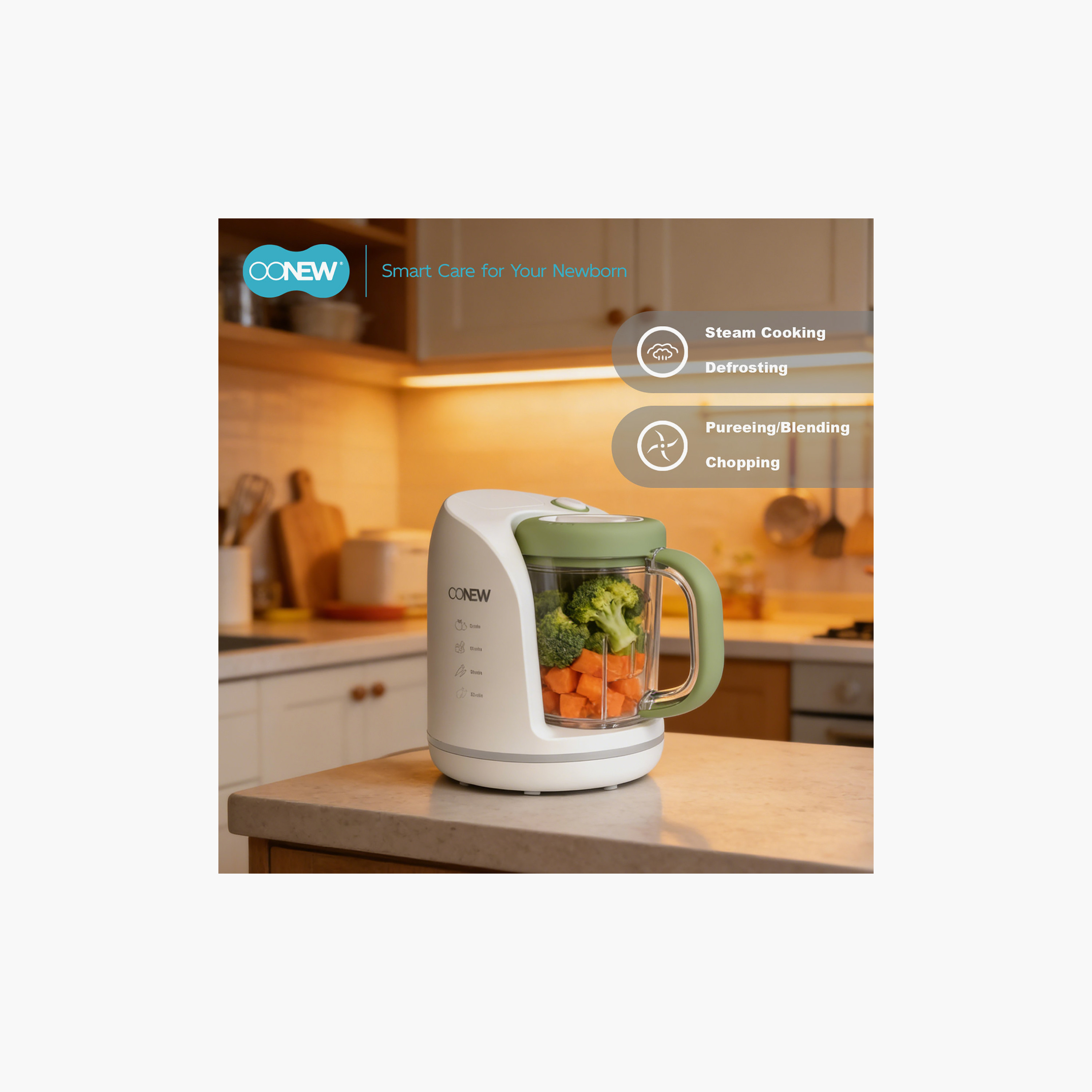 Oonew 5-In-1 Digital Food Steamer Blender with Tritan Jar-baby-feeding-babyfoodprocessors-image-3